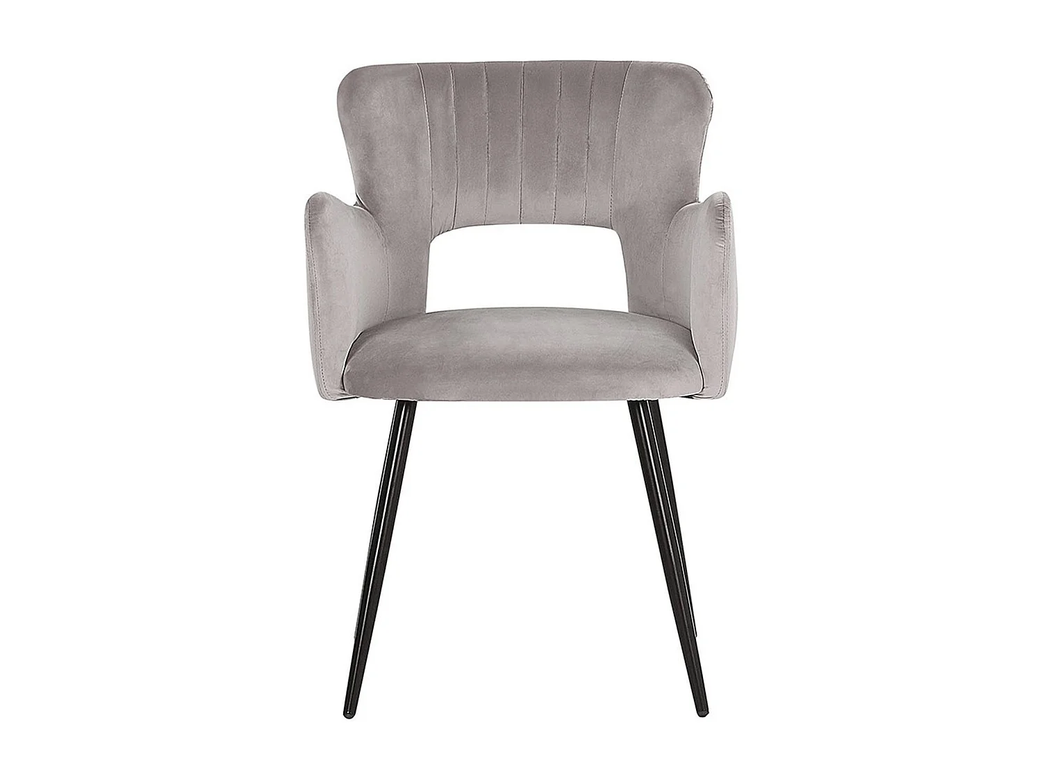 Conjunto de 2 cadeiras de jantar SANILAC Veludo Cinzento