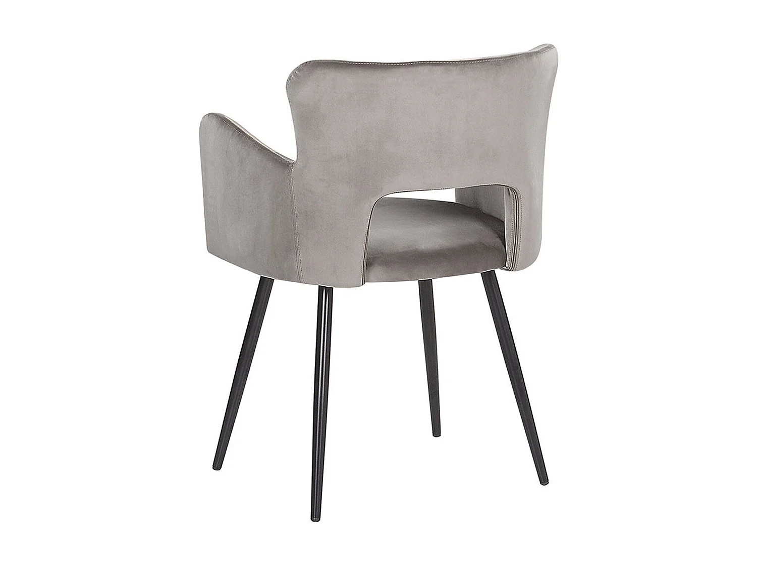 Conjunto de 2 cadeiras de jantar SANILAC Veludo Cinzento