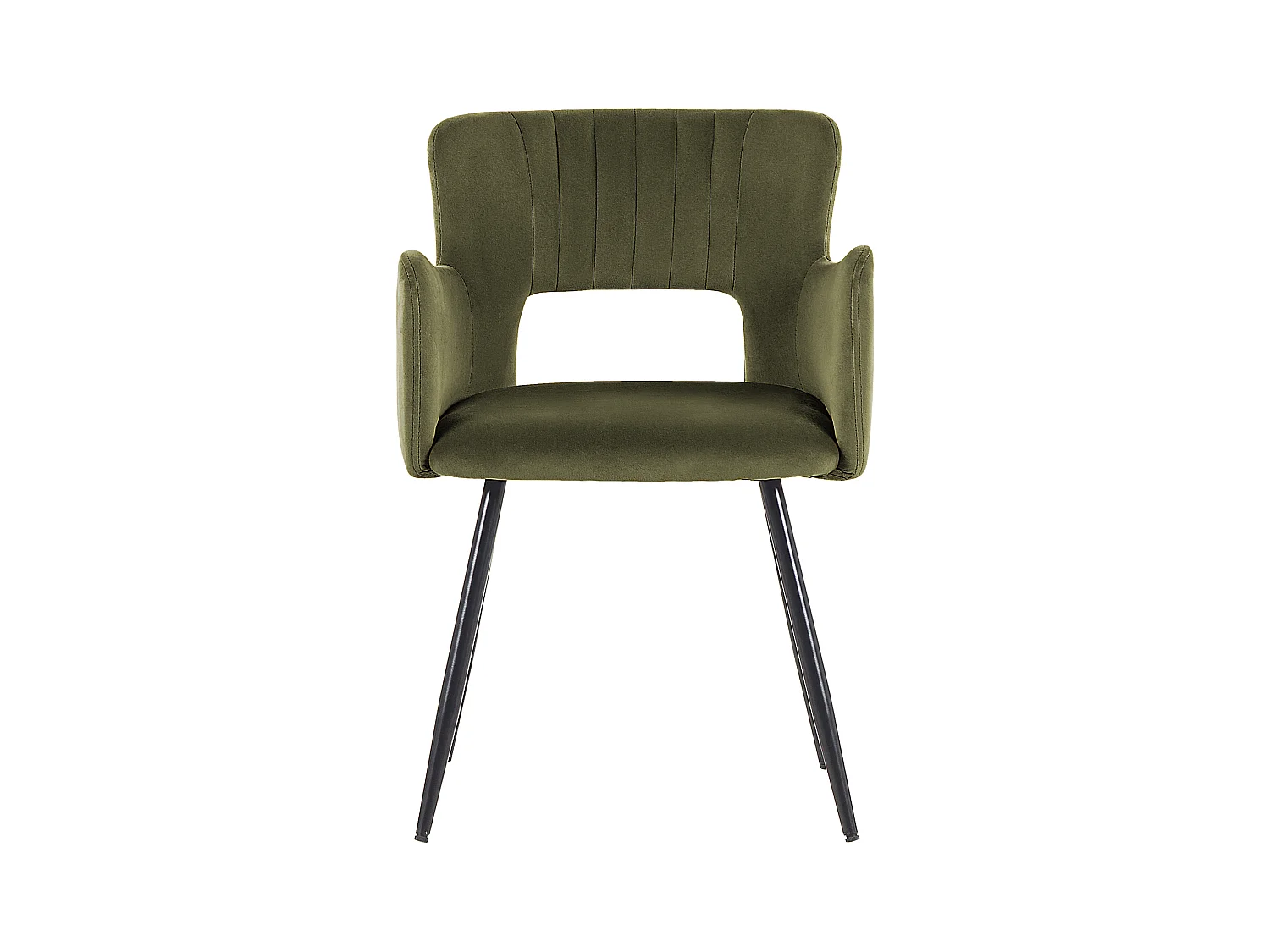 Set di 2 sedie da pranzo SANILAC Velluto Verde oliva