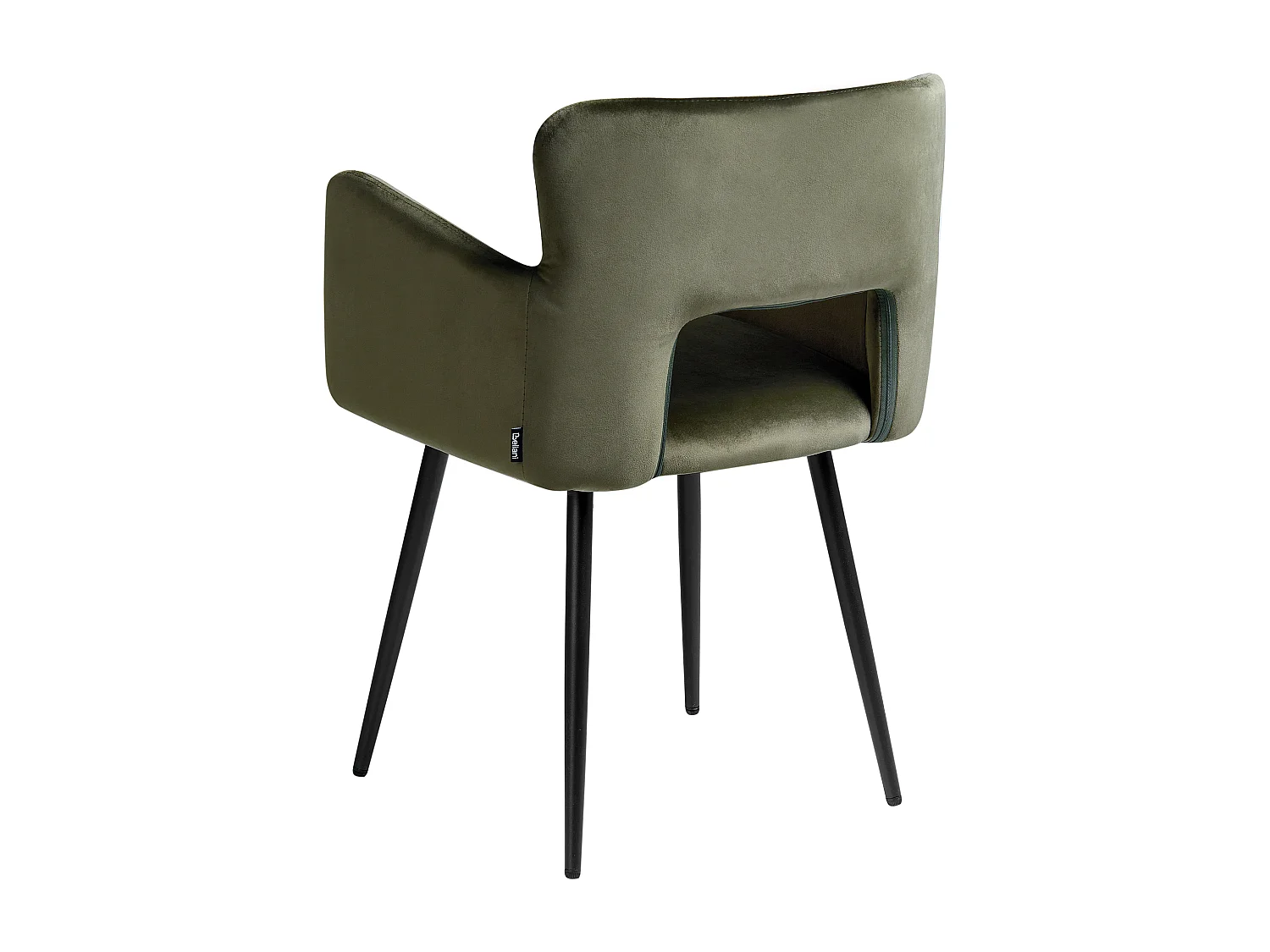 Lot de 2 chaises de salle à manger SANILAC Velours Vert olive