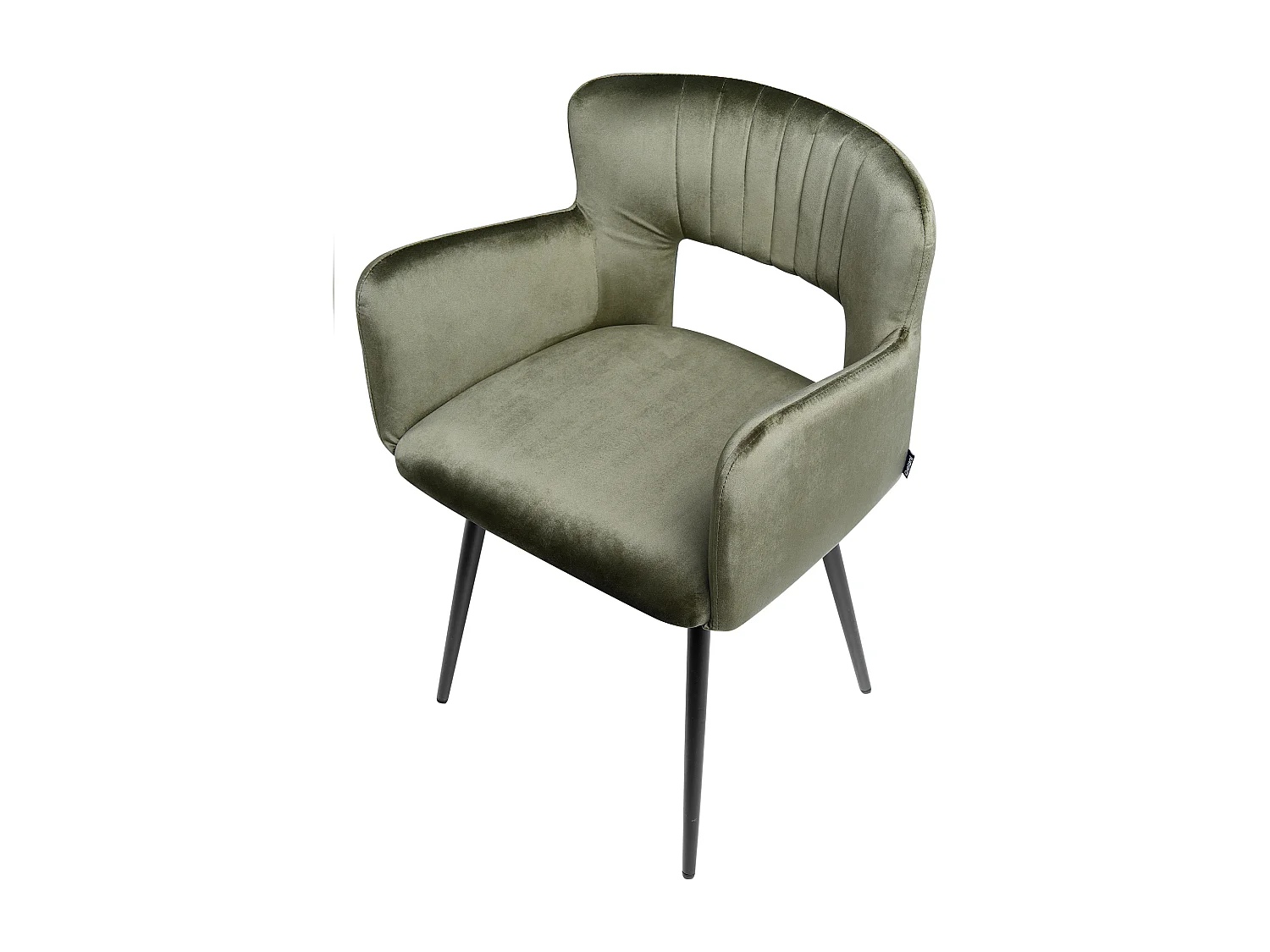 Lot de 2 chaises de salle à manger SANILAC Velours Vert olive