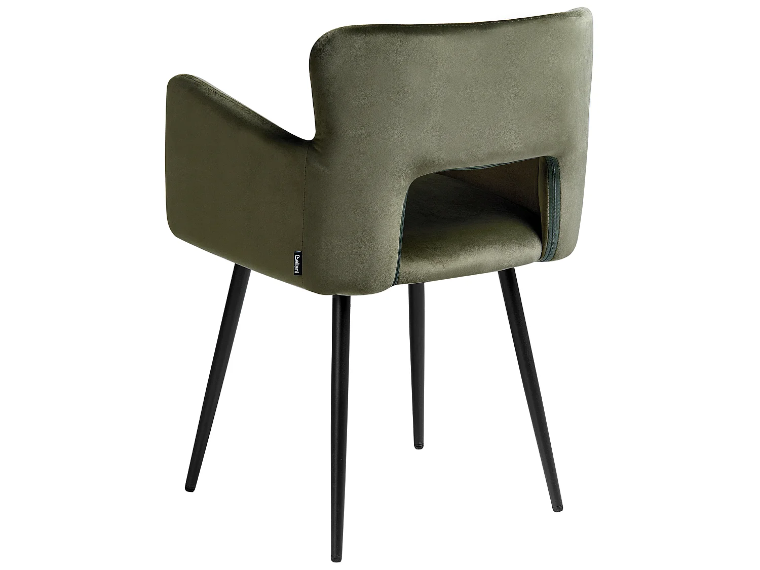Lot de 2 chaises de salle à manger SANILAC Velours Vert olive
