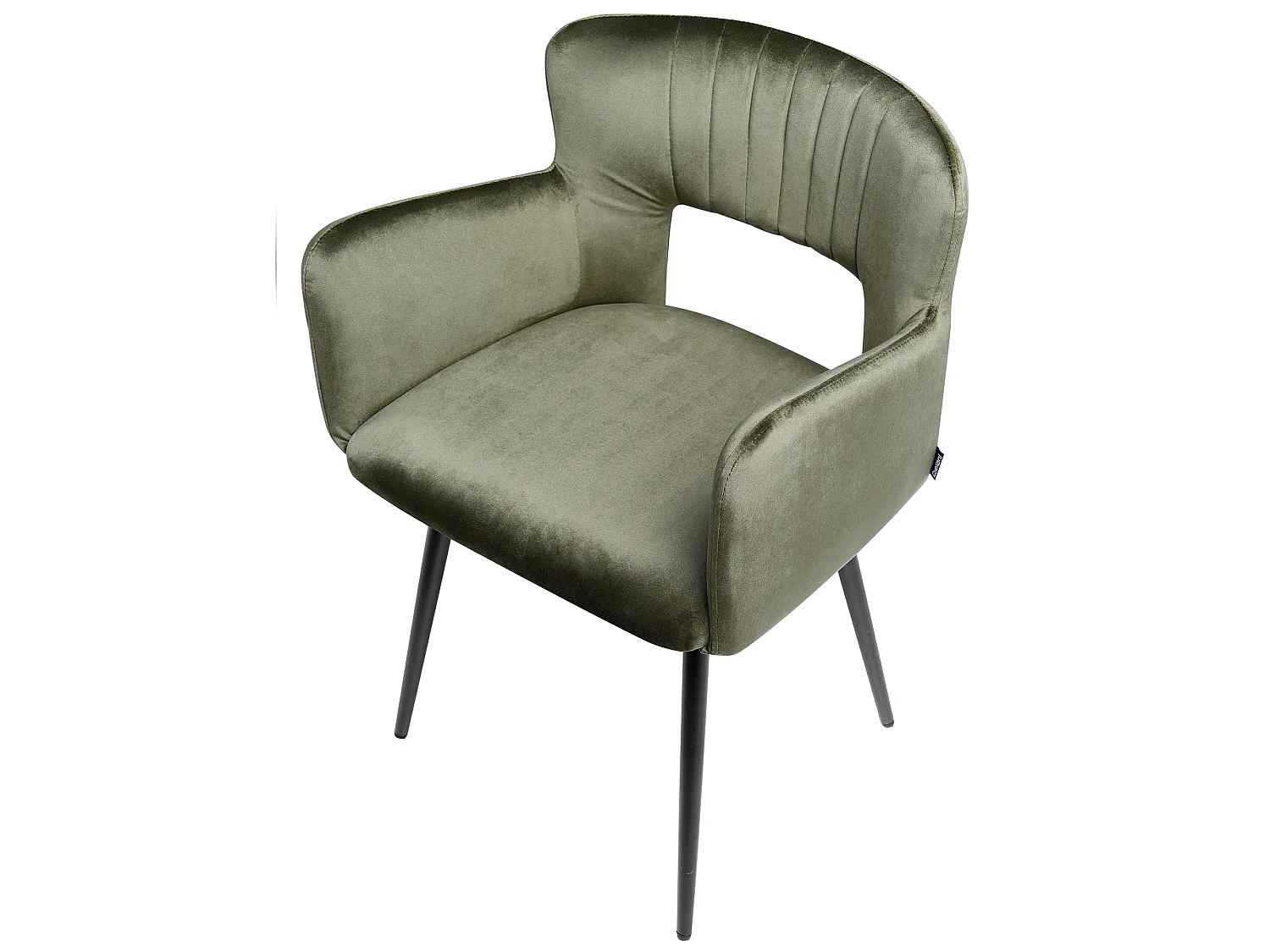 Lot de 2 chaises de salle à manger SANILAC Velours Vert olive