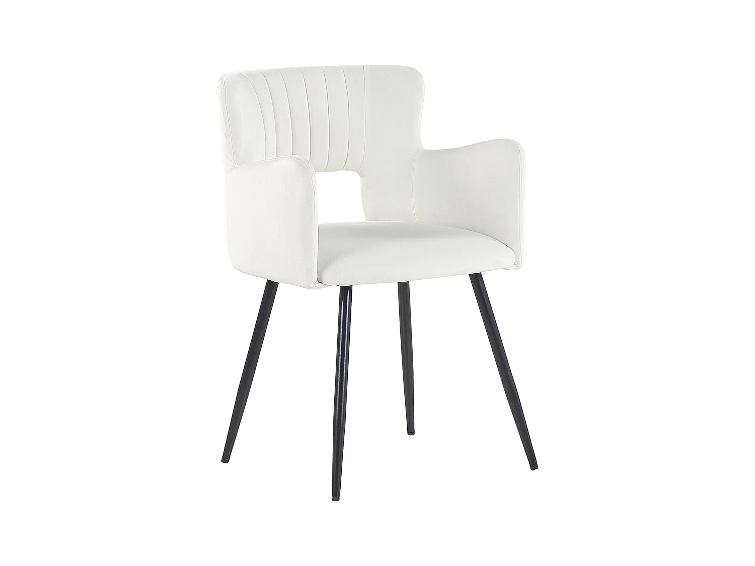 Lot de 2 chaises de salle à manger SANILAC Velours Blanc