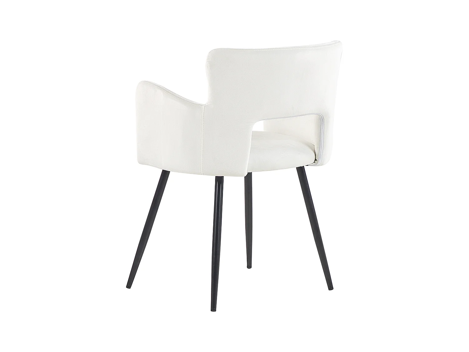 Lot de 2 chaises de salle à manger SANILAC Velours Blanc
