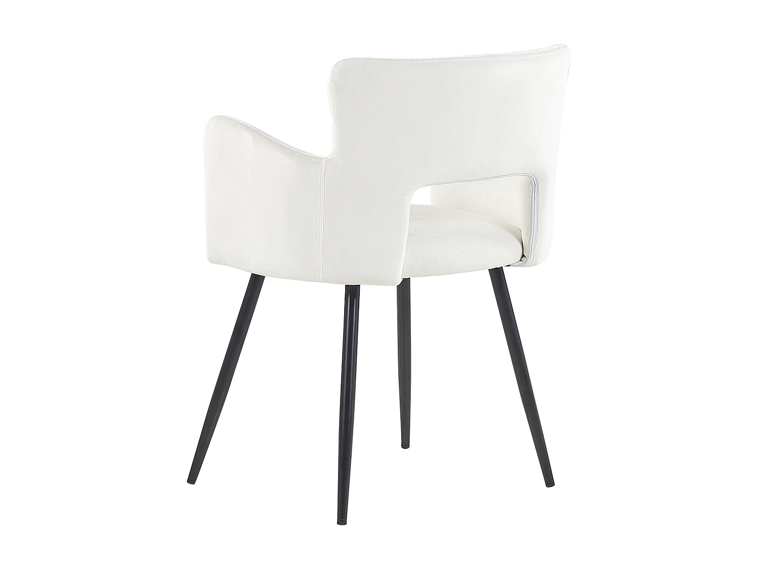 Lot de 2 chaises de salle à manger SANILAC Velours Blanc