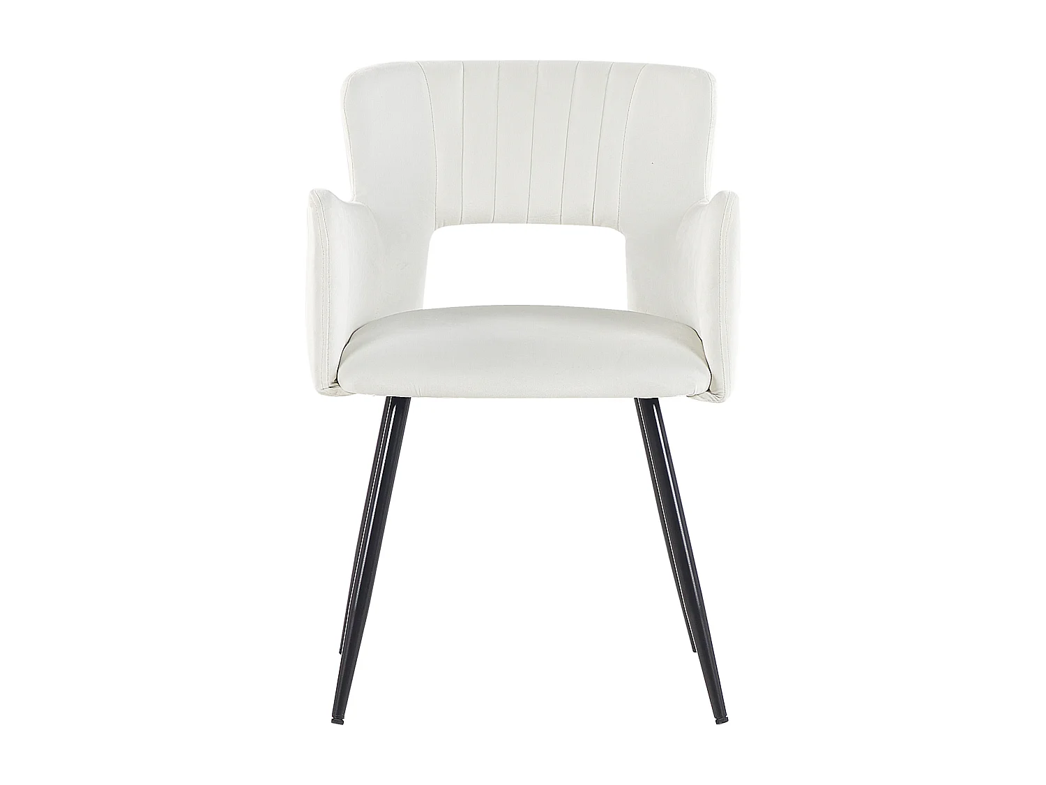 Set van 2 eetkamerstoelen SANILAC Fluweel Wit