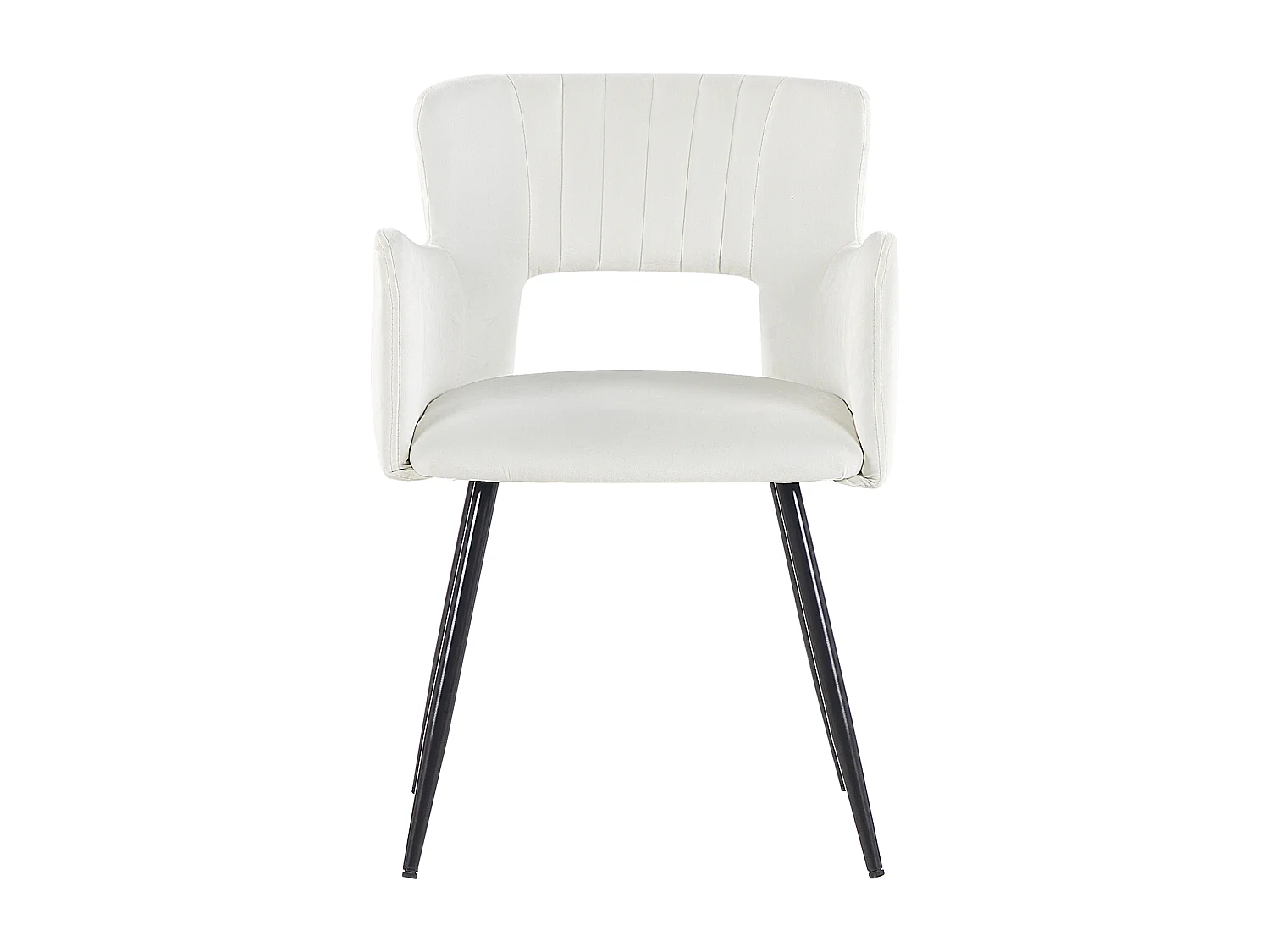 Lot de 2 chaises de salle à manger SANILAC Velours Blanc