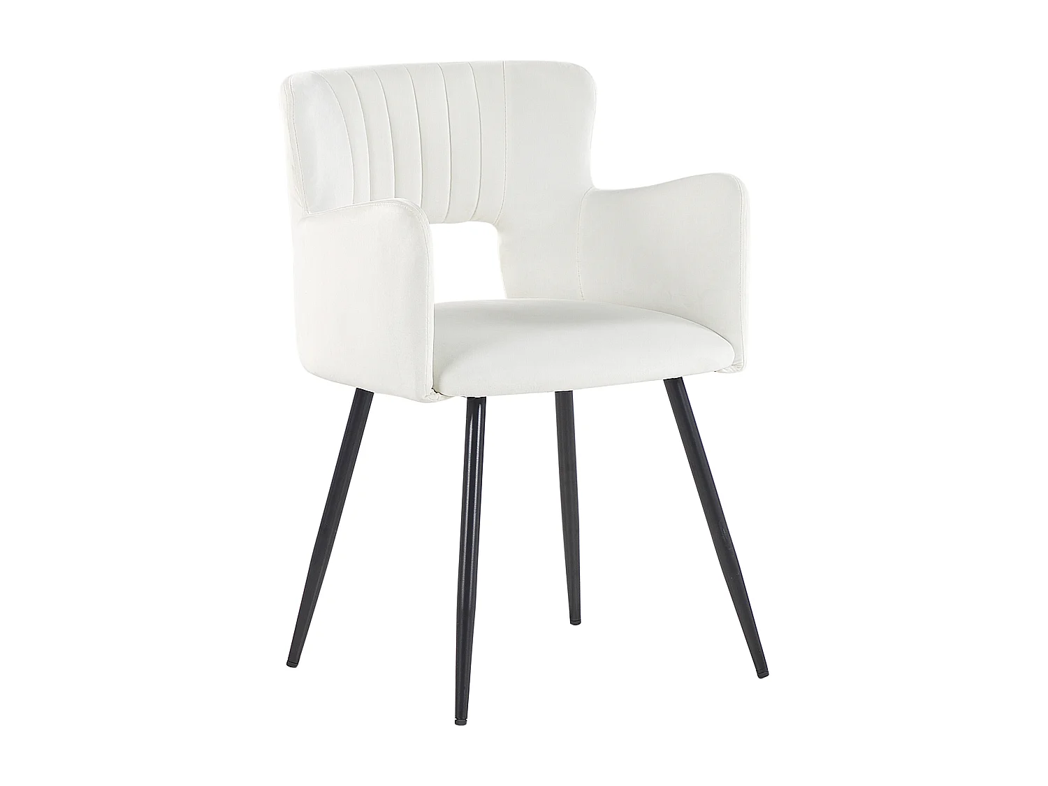 Lot de 2 chaises de salle à manger SANILAC Velours Blanc