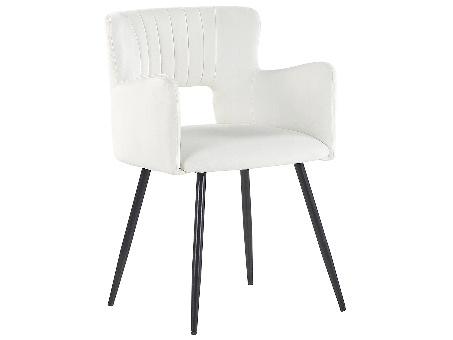 Set van 2 eetkamerstoelen SANILAC Fluweel Wit