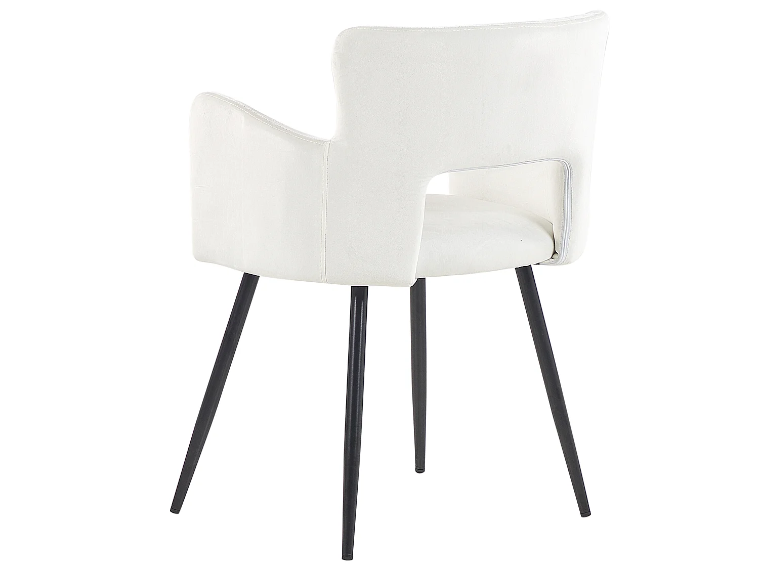 Set van 2 eetkamerstoelen SANILAC Fluweel Wit