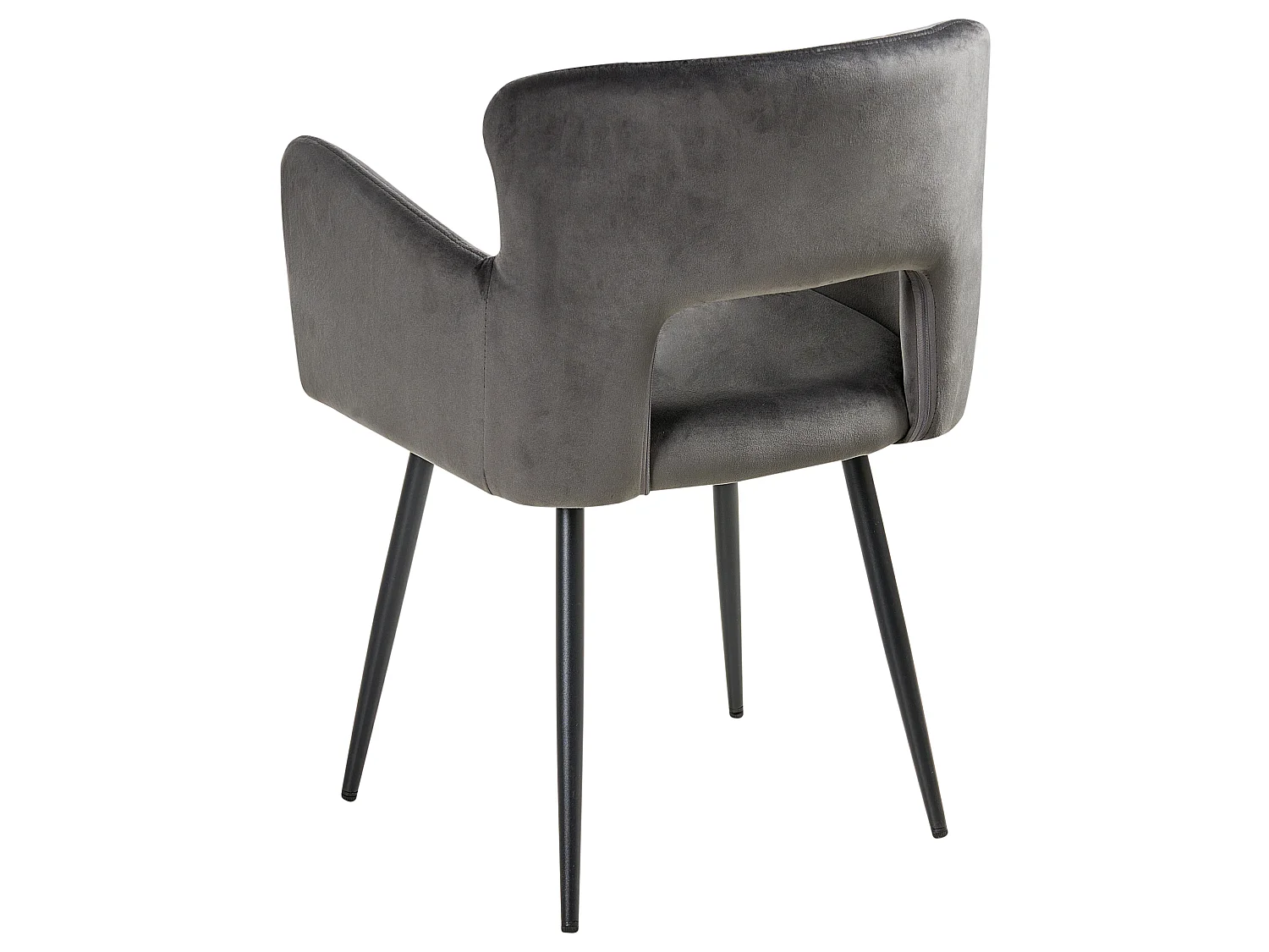 Set of 2 Dining Chairs SANILAC Velvet Dark Grey