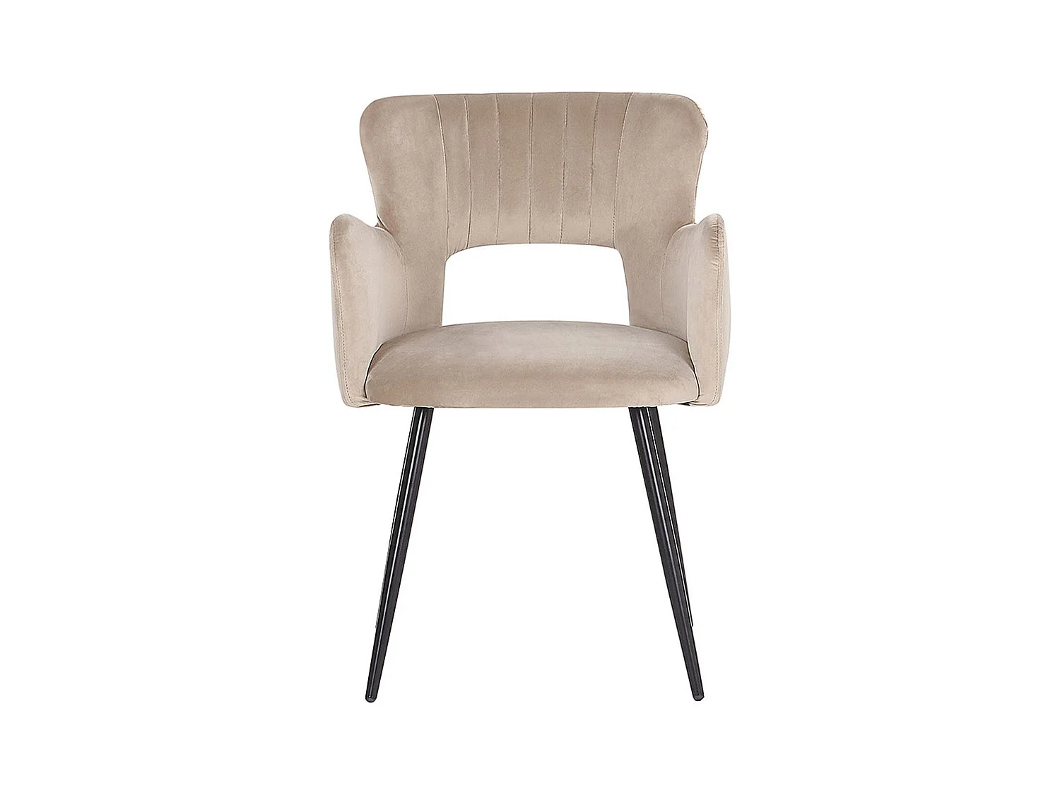 Conjunto de 2 sillas de comedor SANILAC Terciopelo Gris pardo