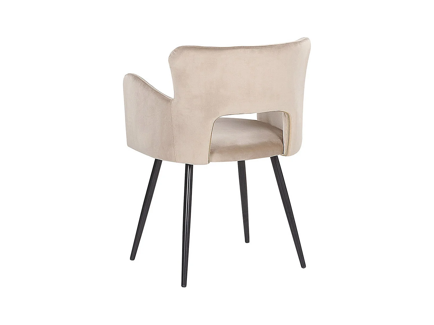 Conjunto de 2 sillas de comedor SANILAC Terciopelo Gris pardo