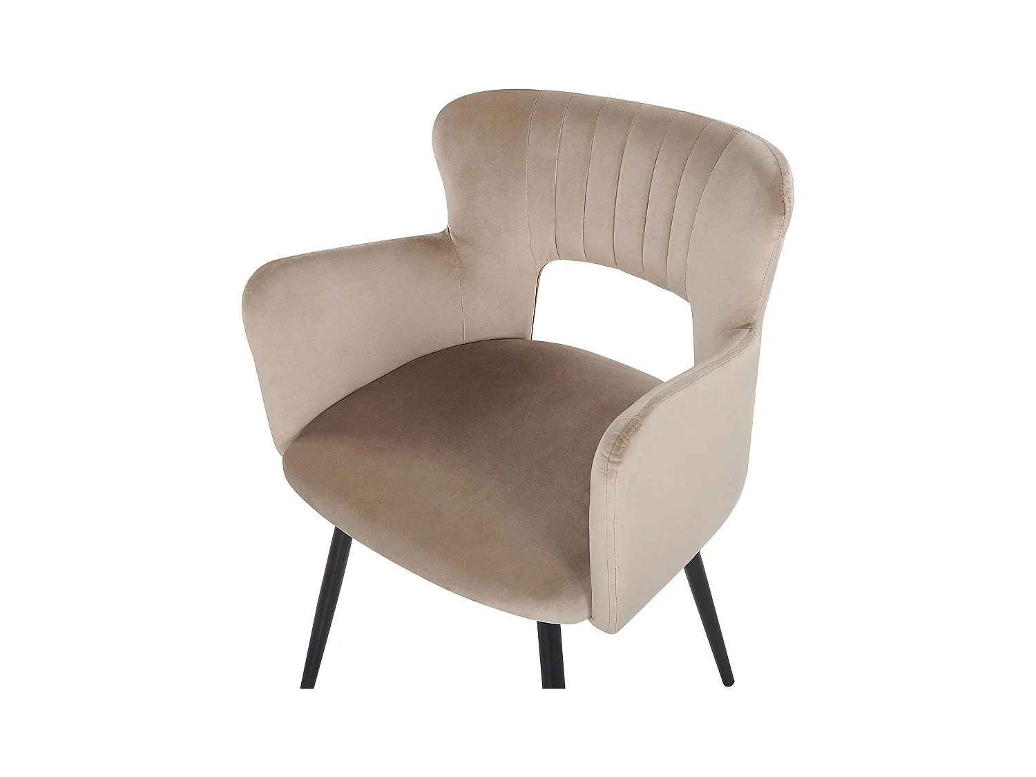 Conjunto de 2 sillas de comedor SANILAC Terciopelo Gris pardo