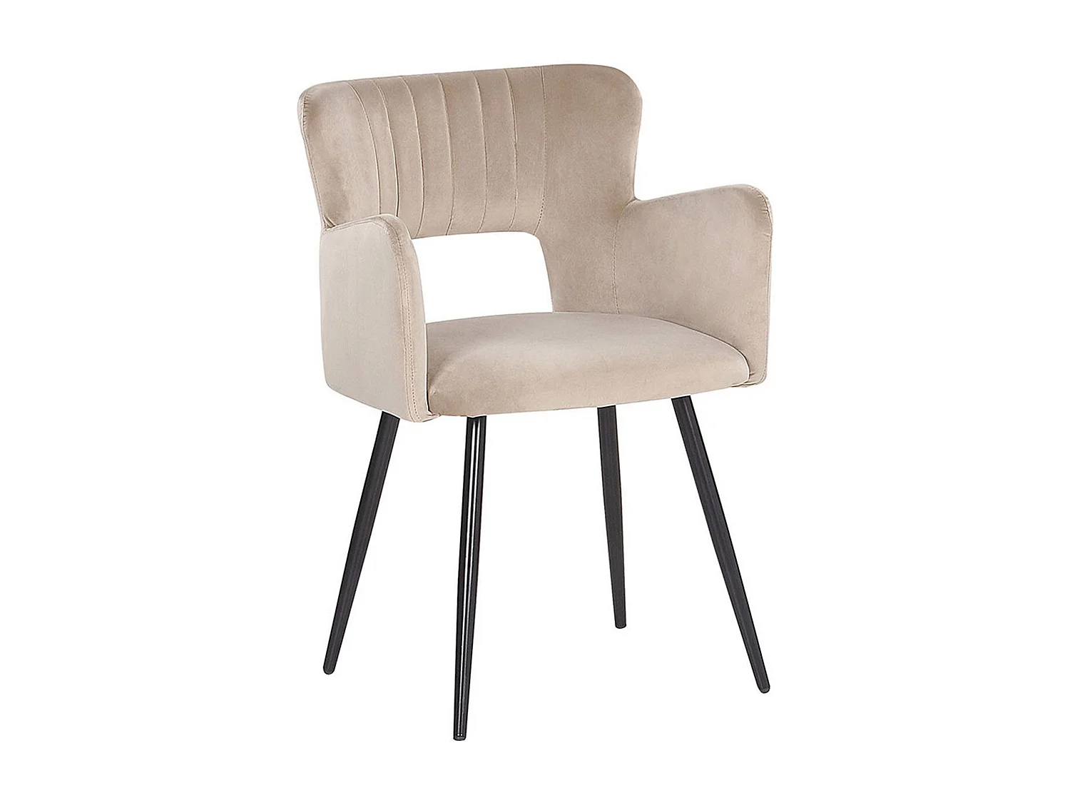 Set van 2 eetkamerstoelen SANILAC Fluweel Taupe