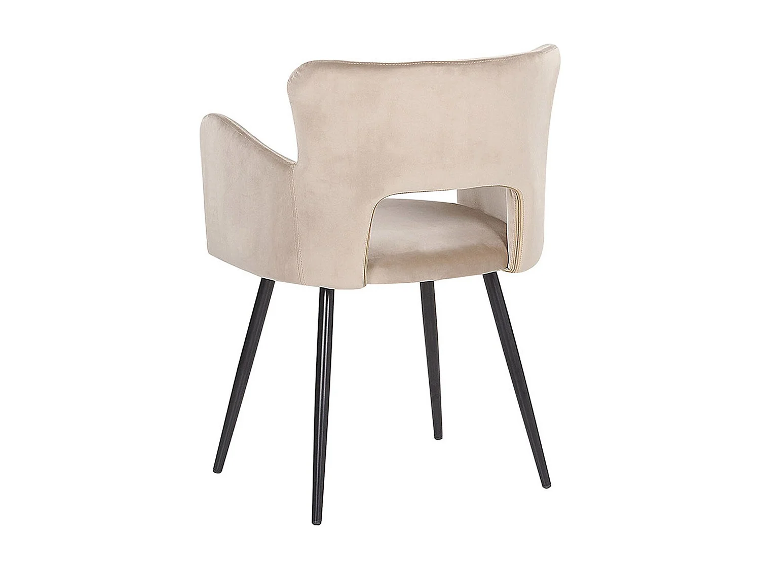 Set van 2 eetkamerstoelen SANILAC Fluweel Taupe