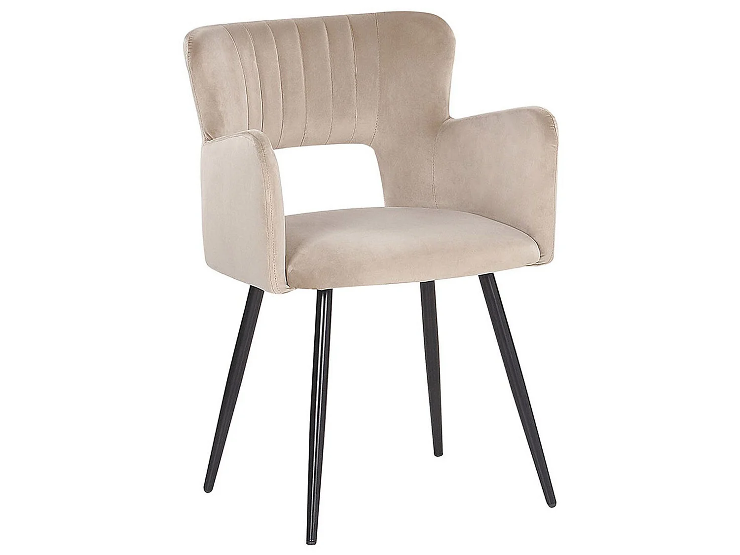 Lot de 2 chaises de salle à manger SANILAC Velours Taupe