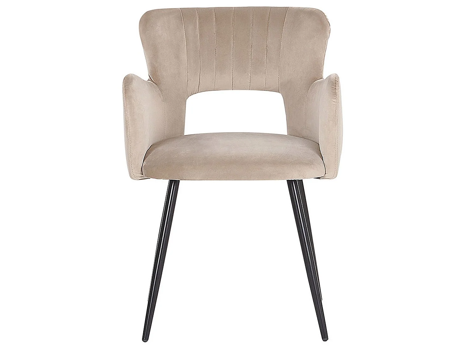 Lot de 2 chaises de salle à manger SANILAC Velours Taupe