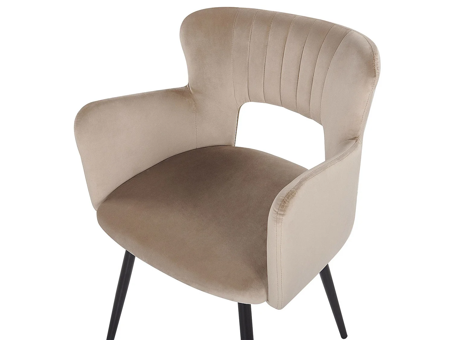 Lot de 2 chaises de salle à manger SANILAC Velours Taupe