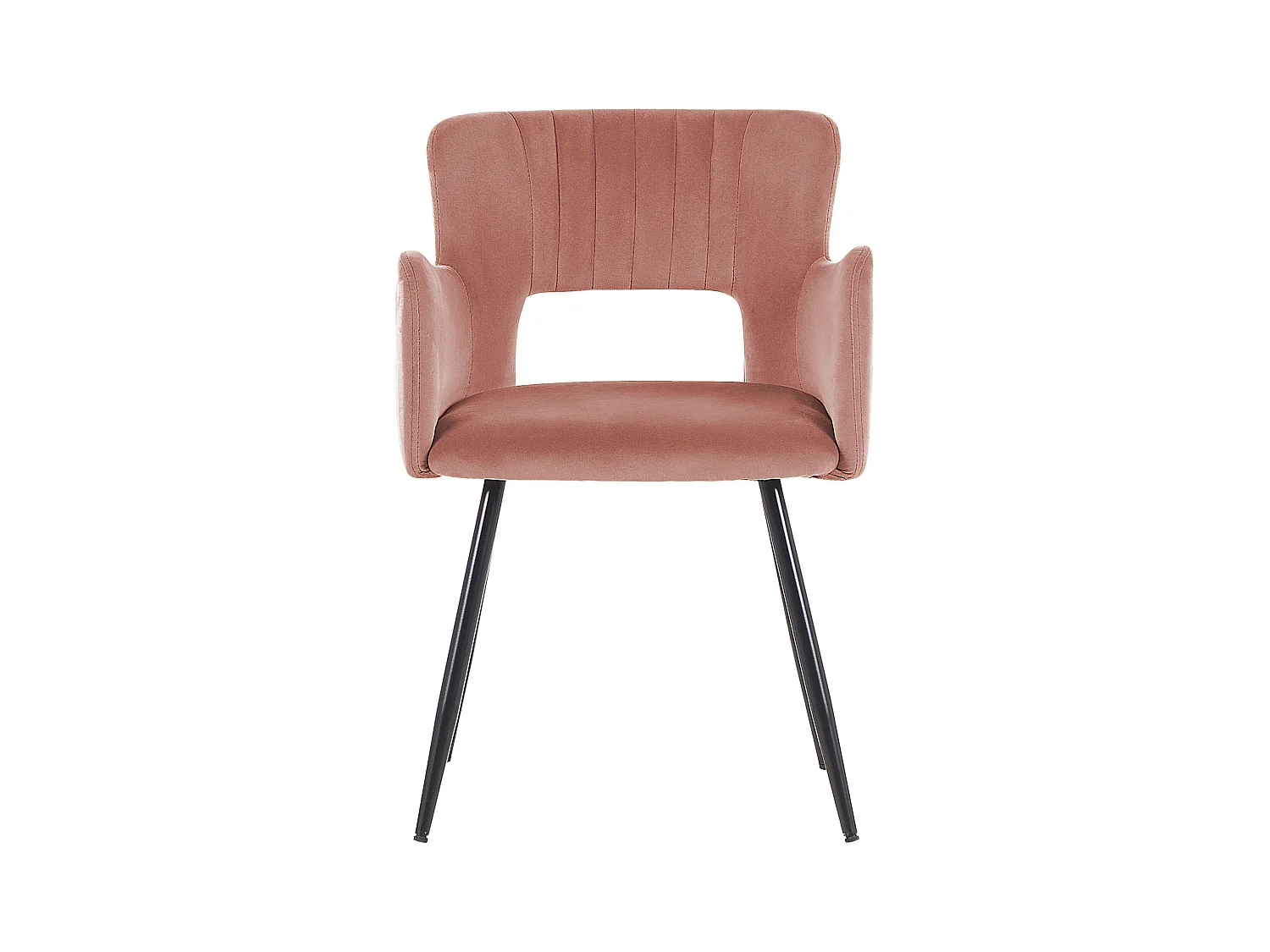 Conjunto de 2 cadeiras de jantar SANILAC Veludo Rosa pastel