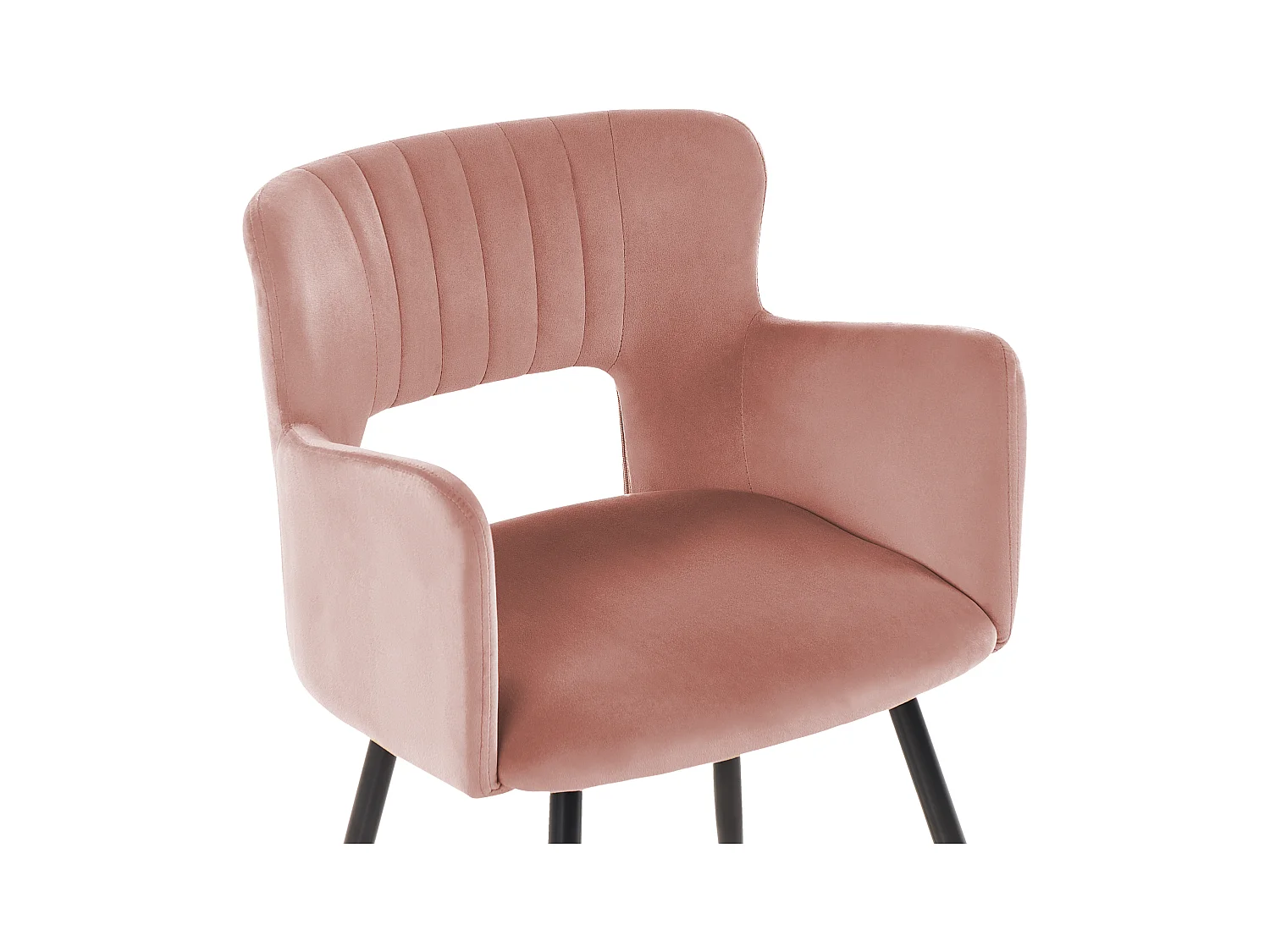 Conjunto de 2 cadeiras de jantar SANILAC Veludo Rosa pastel