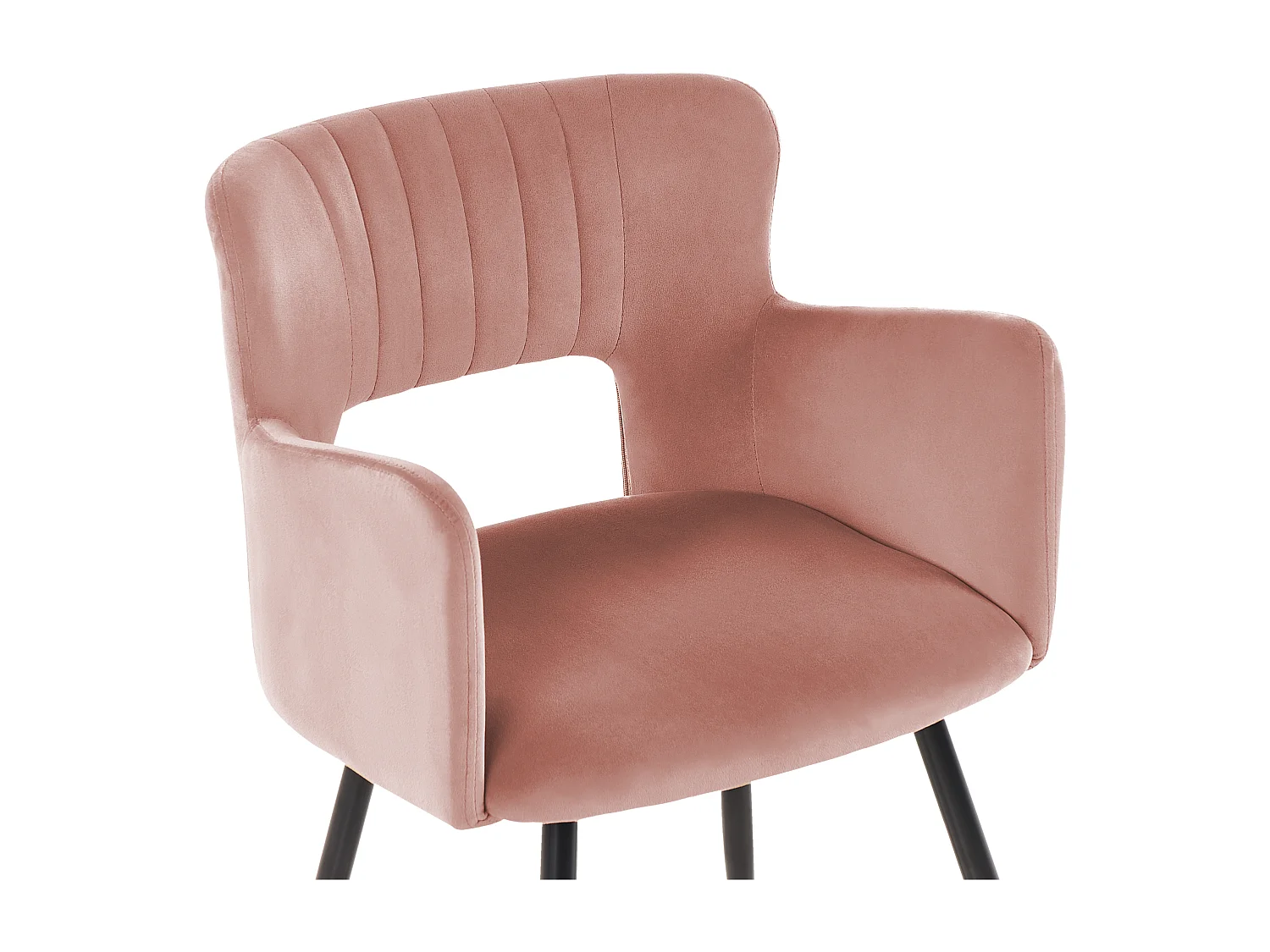 Set van 2 eetkamerstoelen SANILAC Fluweel Pastelroze