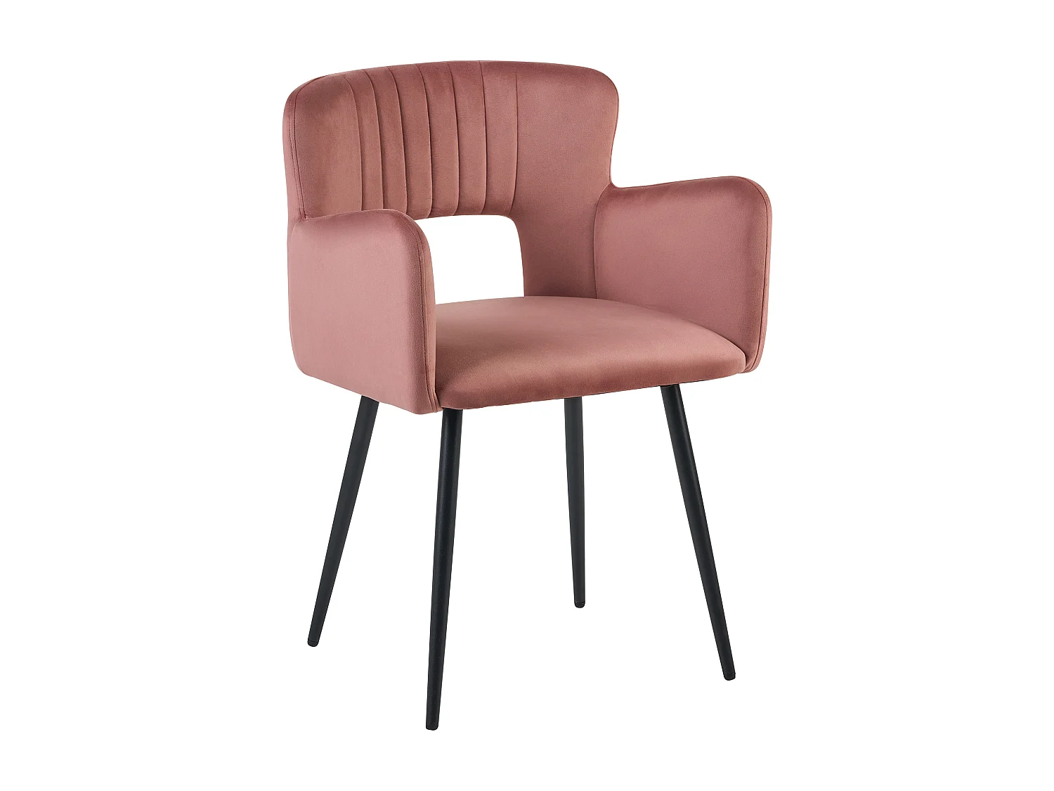 Lot de 2 chaises de salle à manger SANILAC Velours Rose pastel