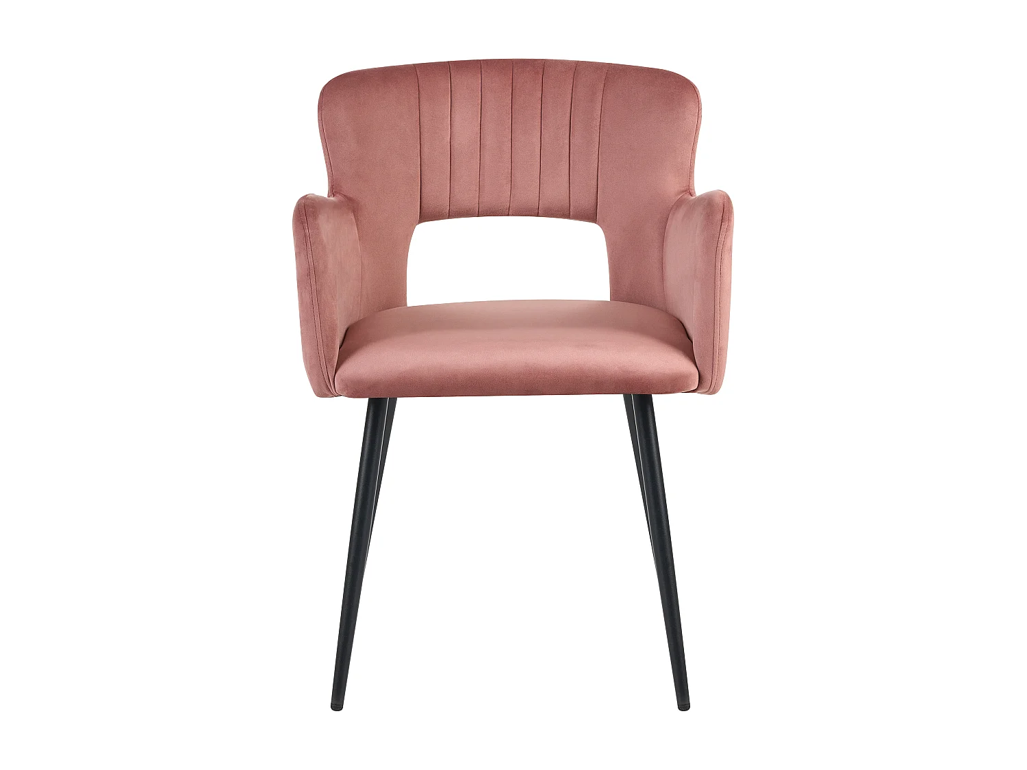 Lot de 2 chaises de salle à manger SANILAC Velours Rose pastel