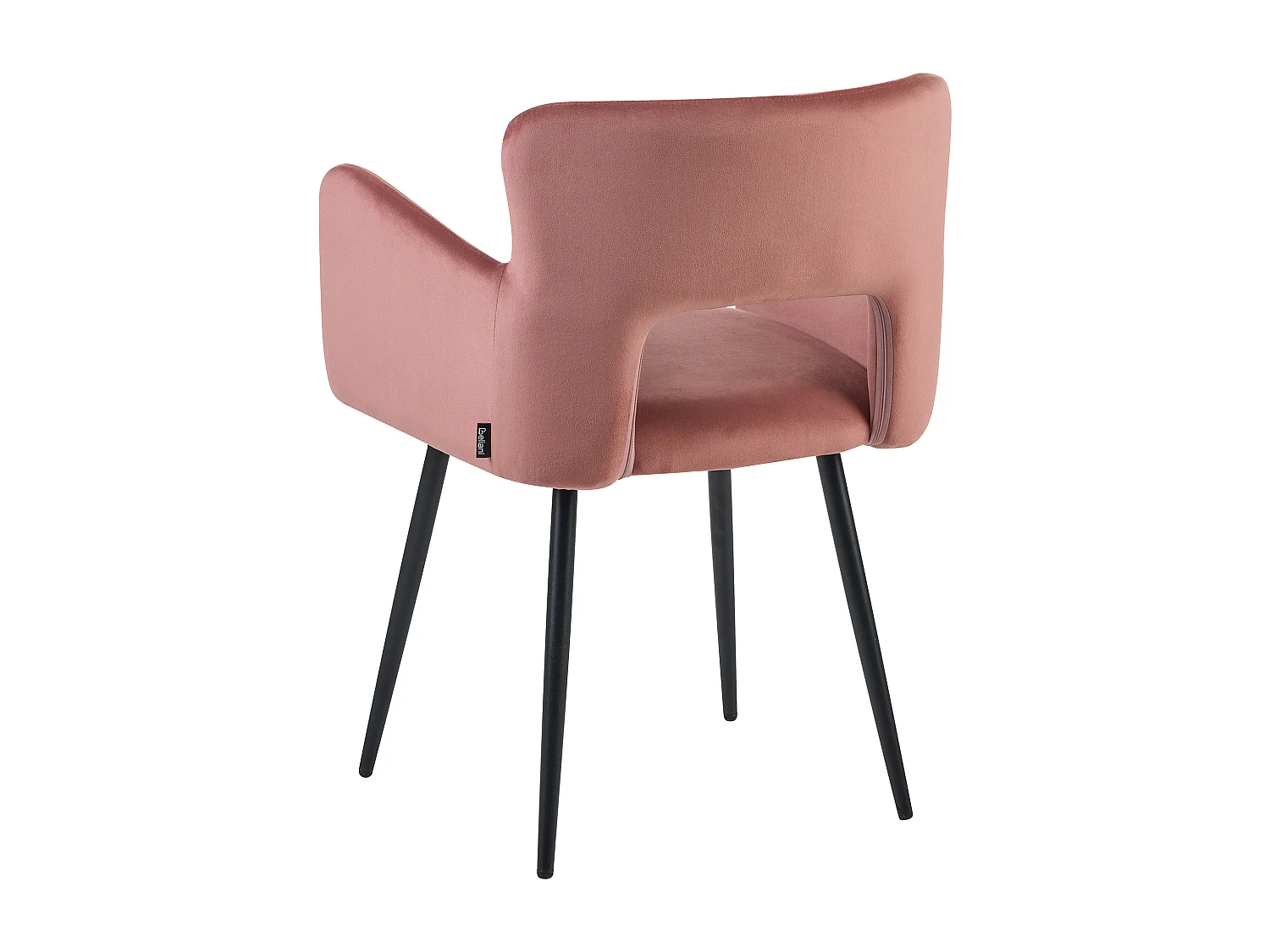 Lot de 2 chaises de salle à manger SANILAC Velours Rose pastel