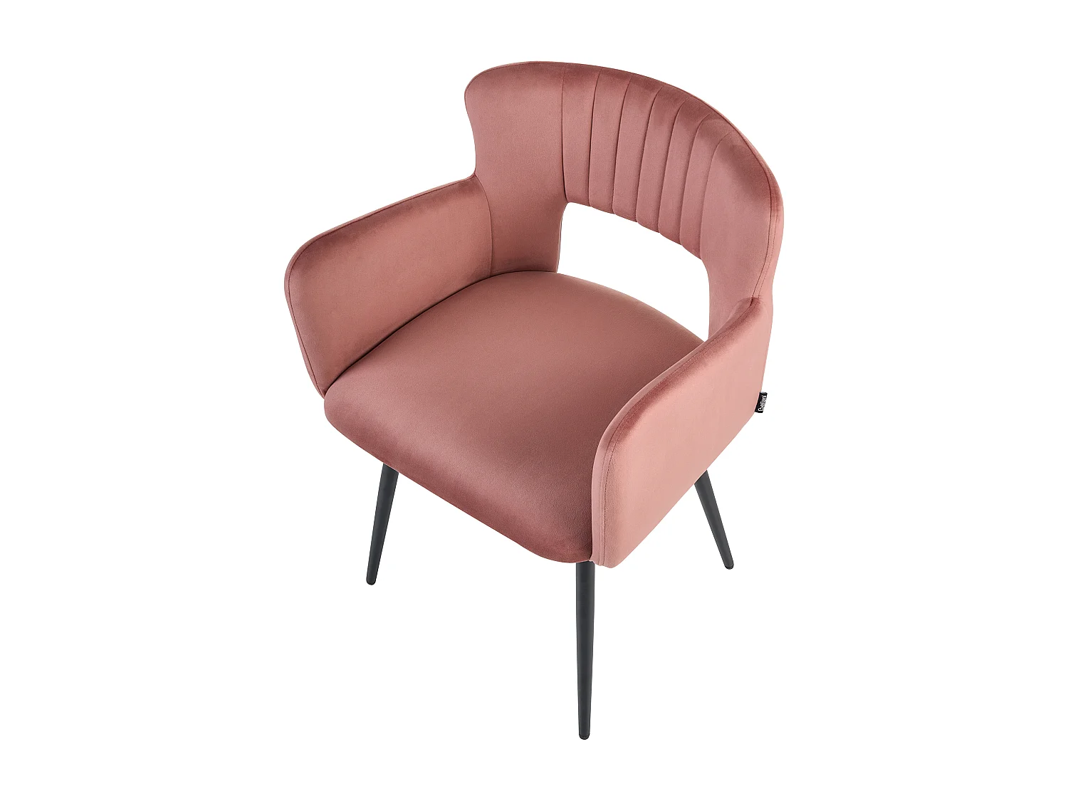 Lot de 2 chaises de salle à manger SANILAC Velours Rose pastel