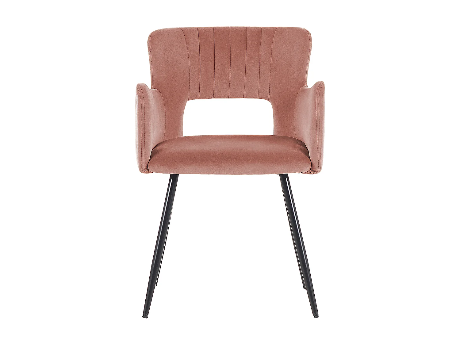 Set di 2 sedie da pranzo SANILAC Velluto Rosa pastello