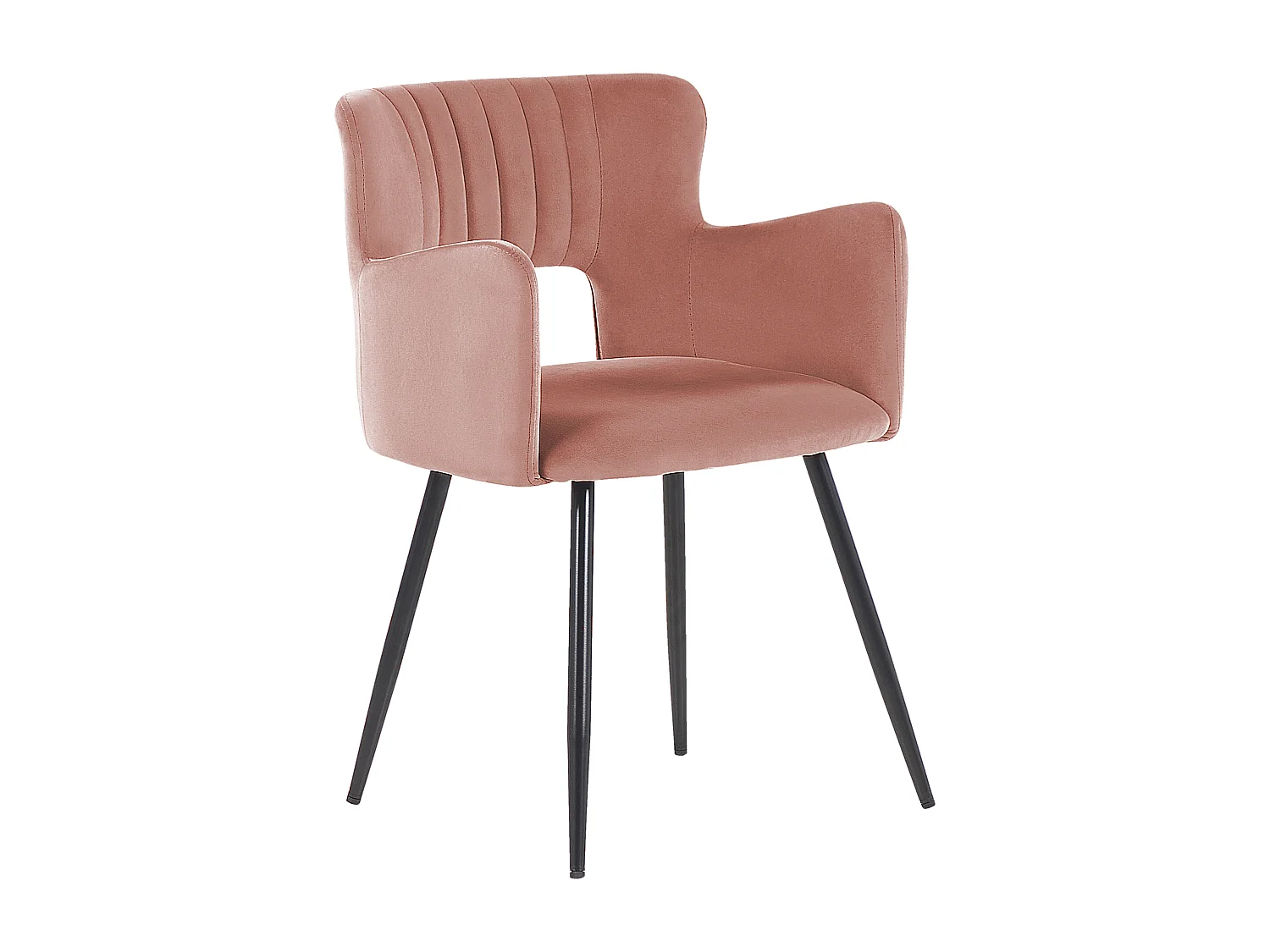 Set di 2 sedie da pranzo SANILAC Velluto Rosa pastello