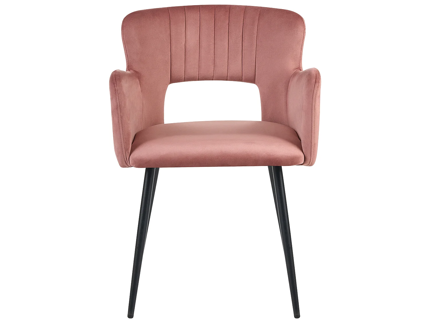 Set van 2 eetkamerstoelen SANILAC Fluweel Pastelroze