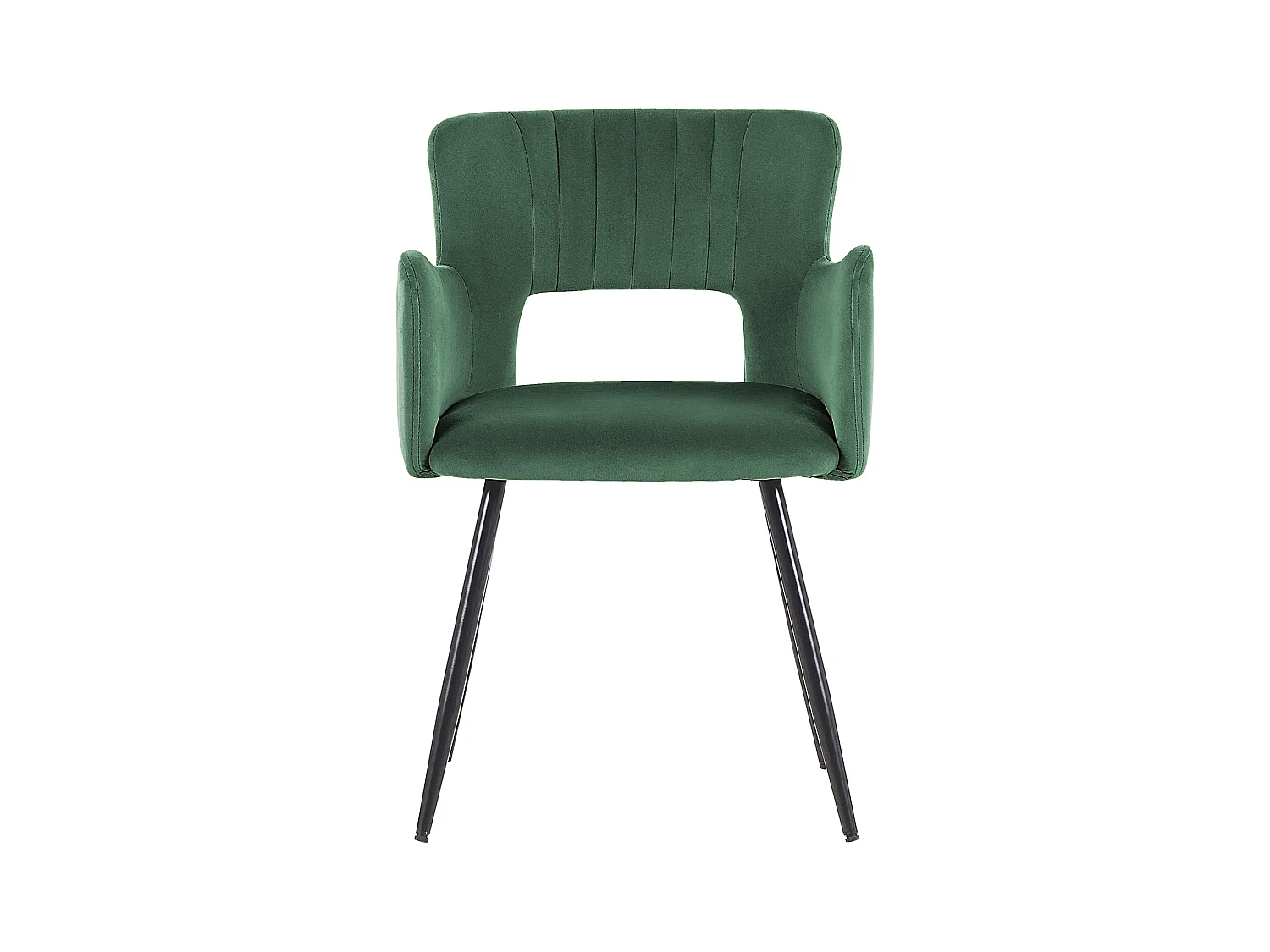 Set van 2 eetkamerstoelen SANILAC Fluweel Donkergroen