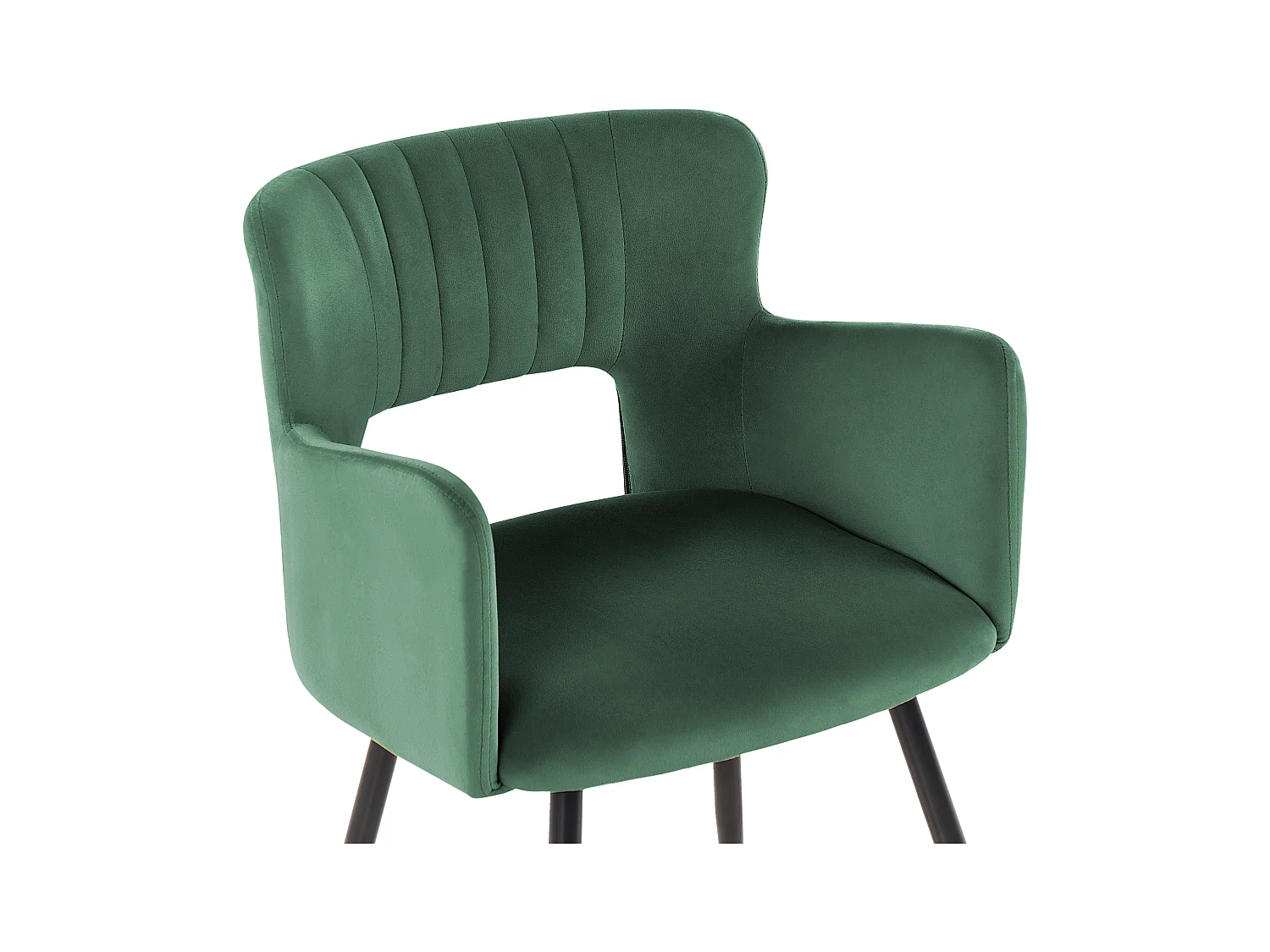 Set van 2 eetkamerstoelen SANILAC Fluweel Donkergroen