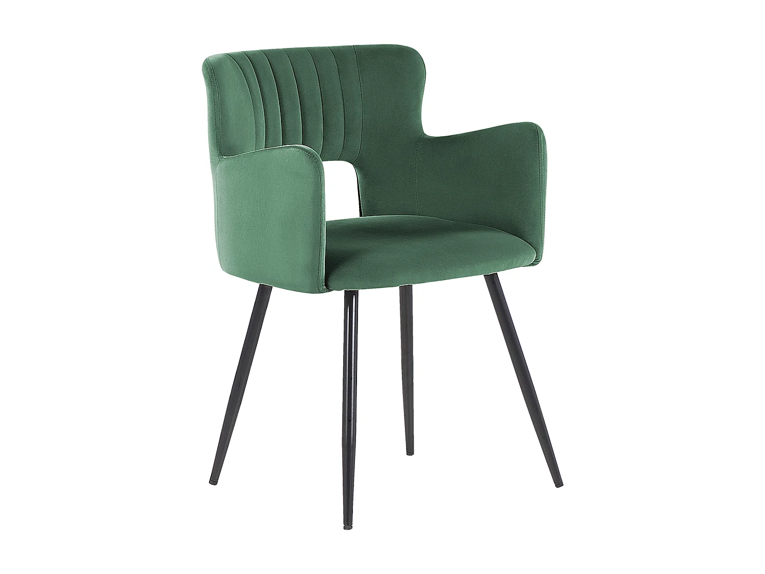 Lot de 2 chaises de salle à manger SANILAC Velours Vert foncé