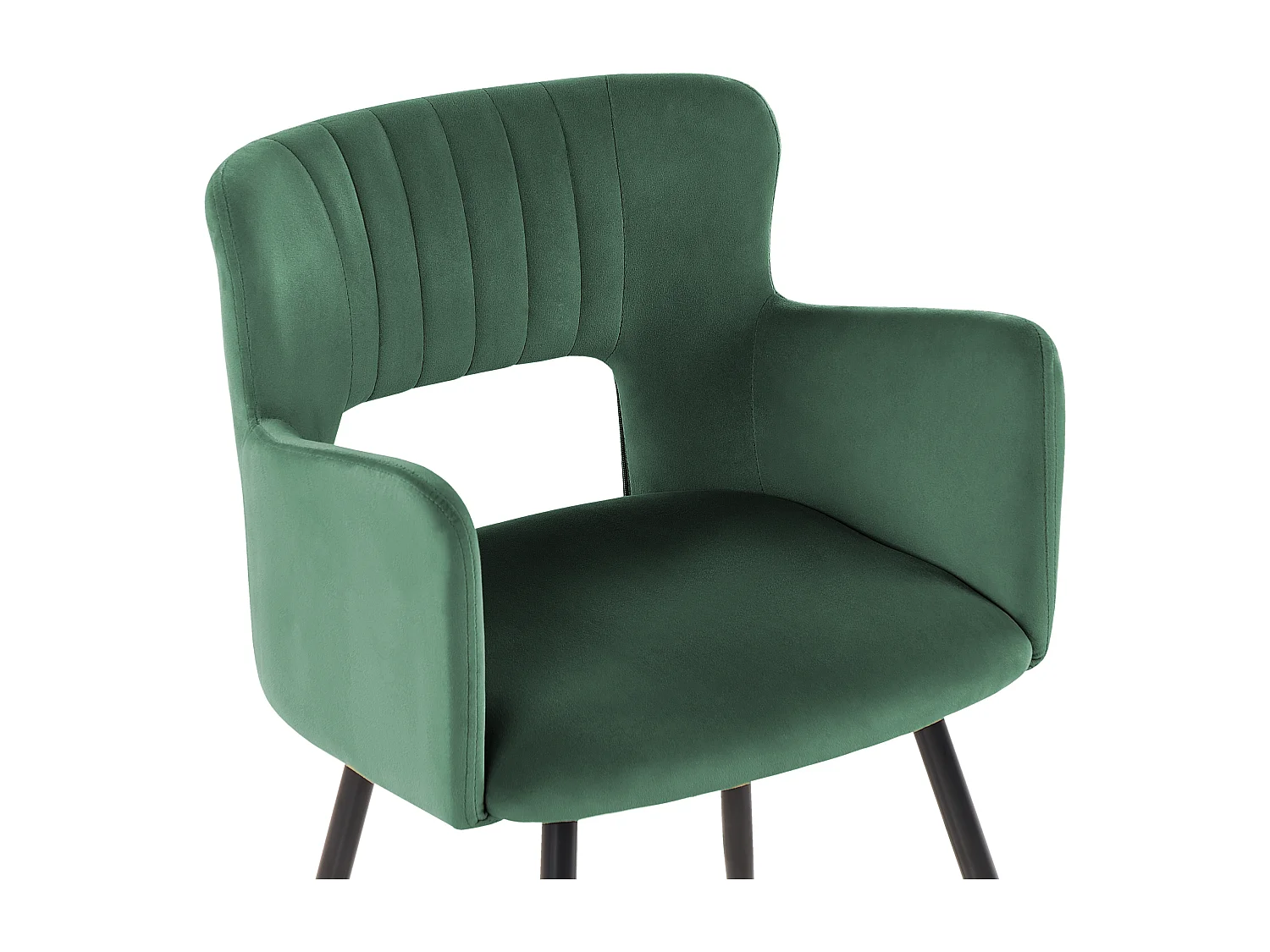 Lot de 2 chaises de salle à manger SANILAC Velours Vert foncé