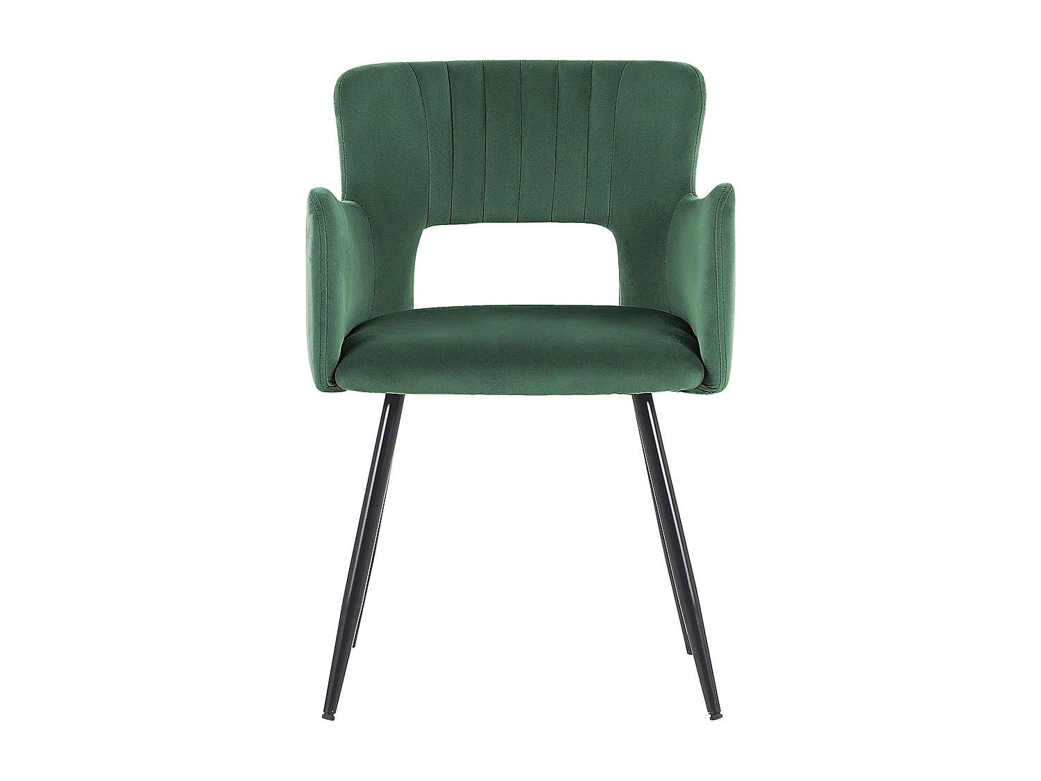 Set van 2 eetkamerstoelen SANILAC Fluweel Donkergroen