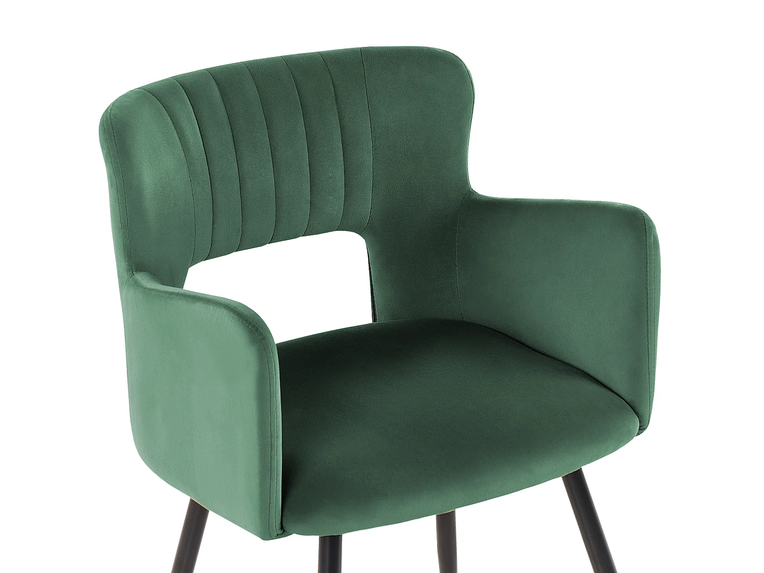 Set van 2 eetkamerstoelen SANILAC Fluweel Donkergroen