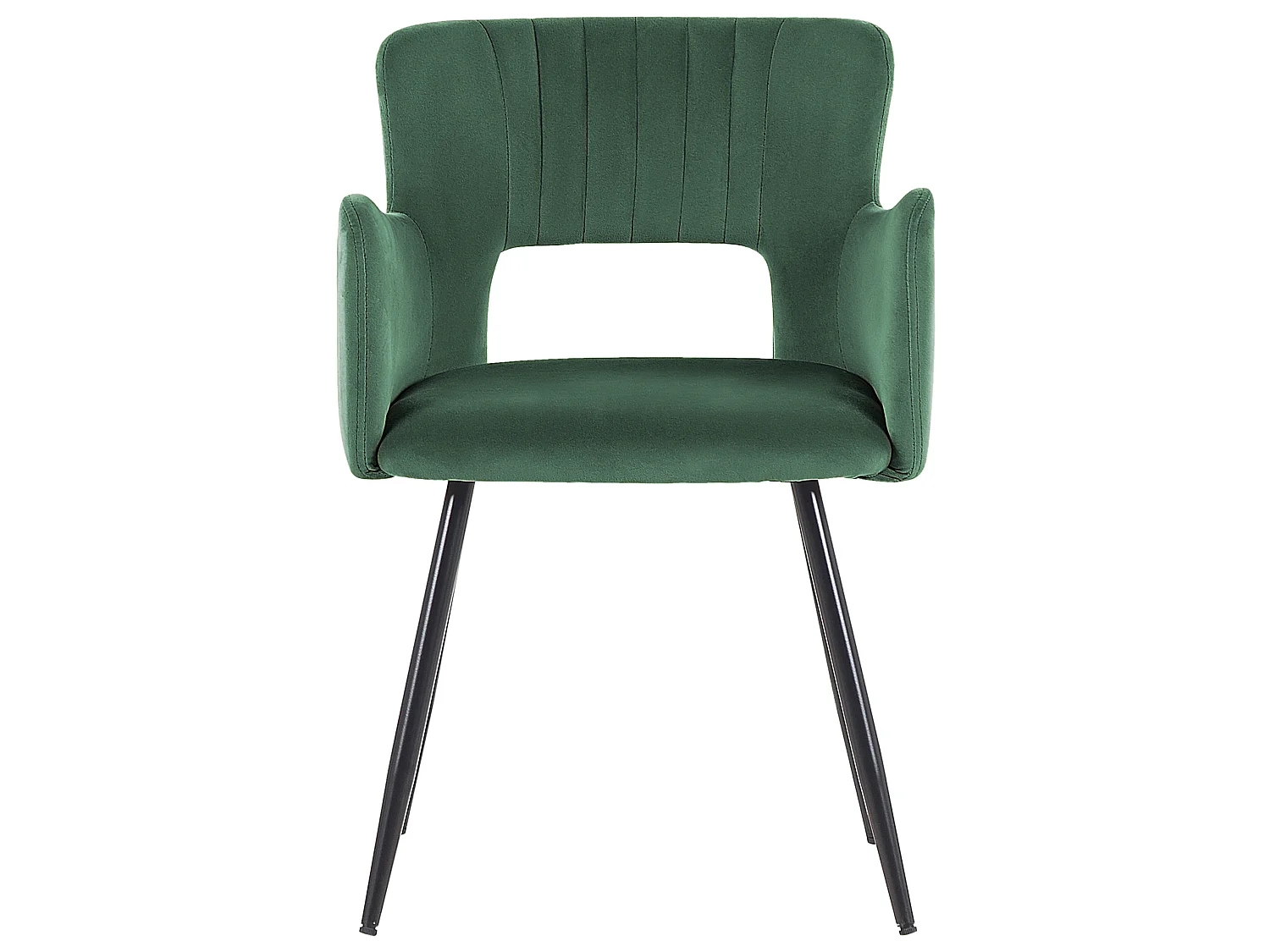 Set van 2 eetkamerstoelen SANILAC Fluweel Donkergroen