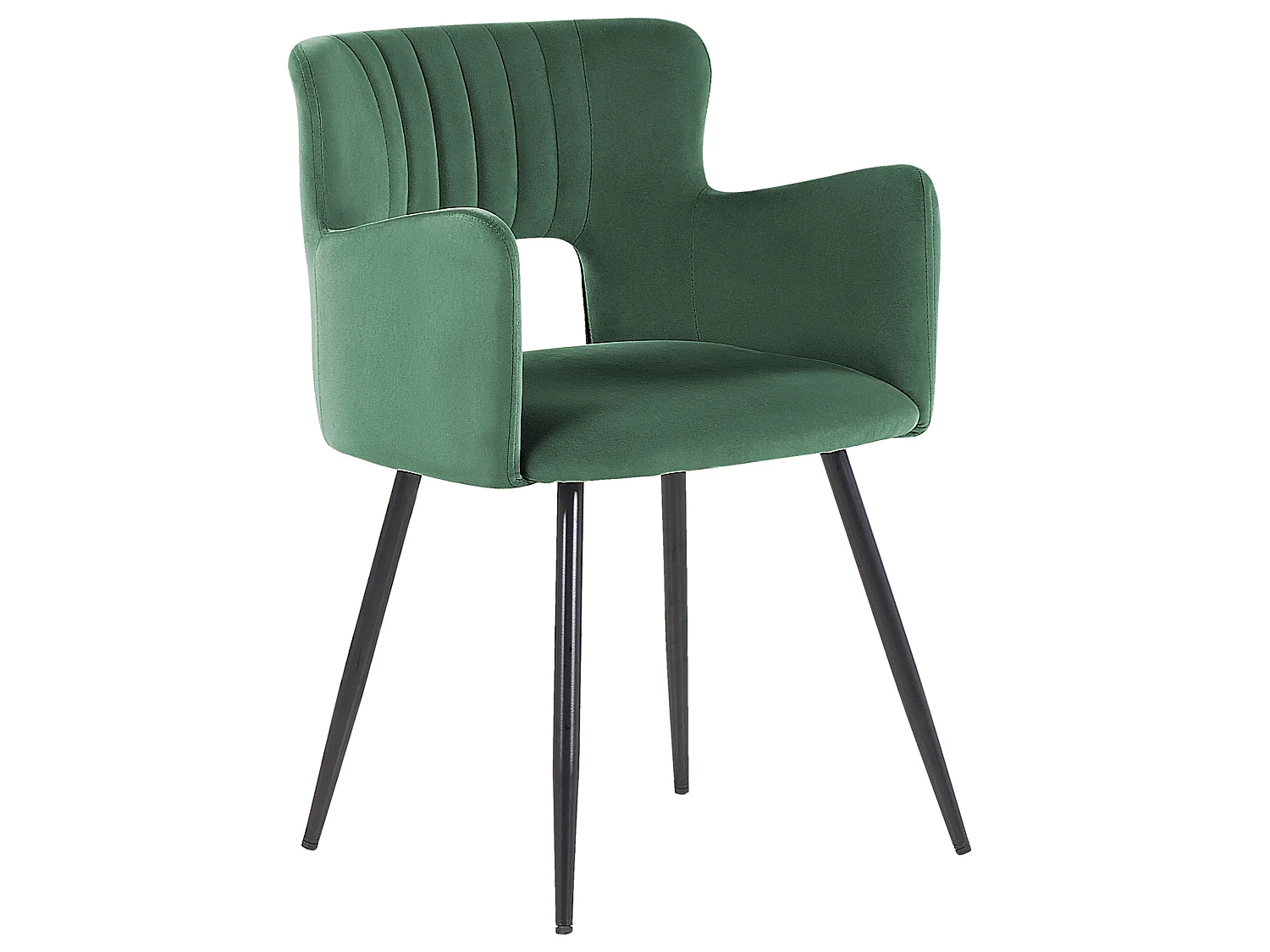 Set van 2 eetkamerstoelen SANILAC Fluweel Donkergroen