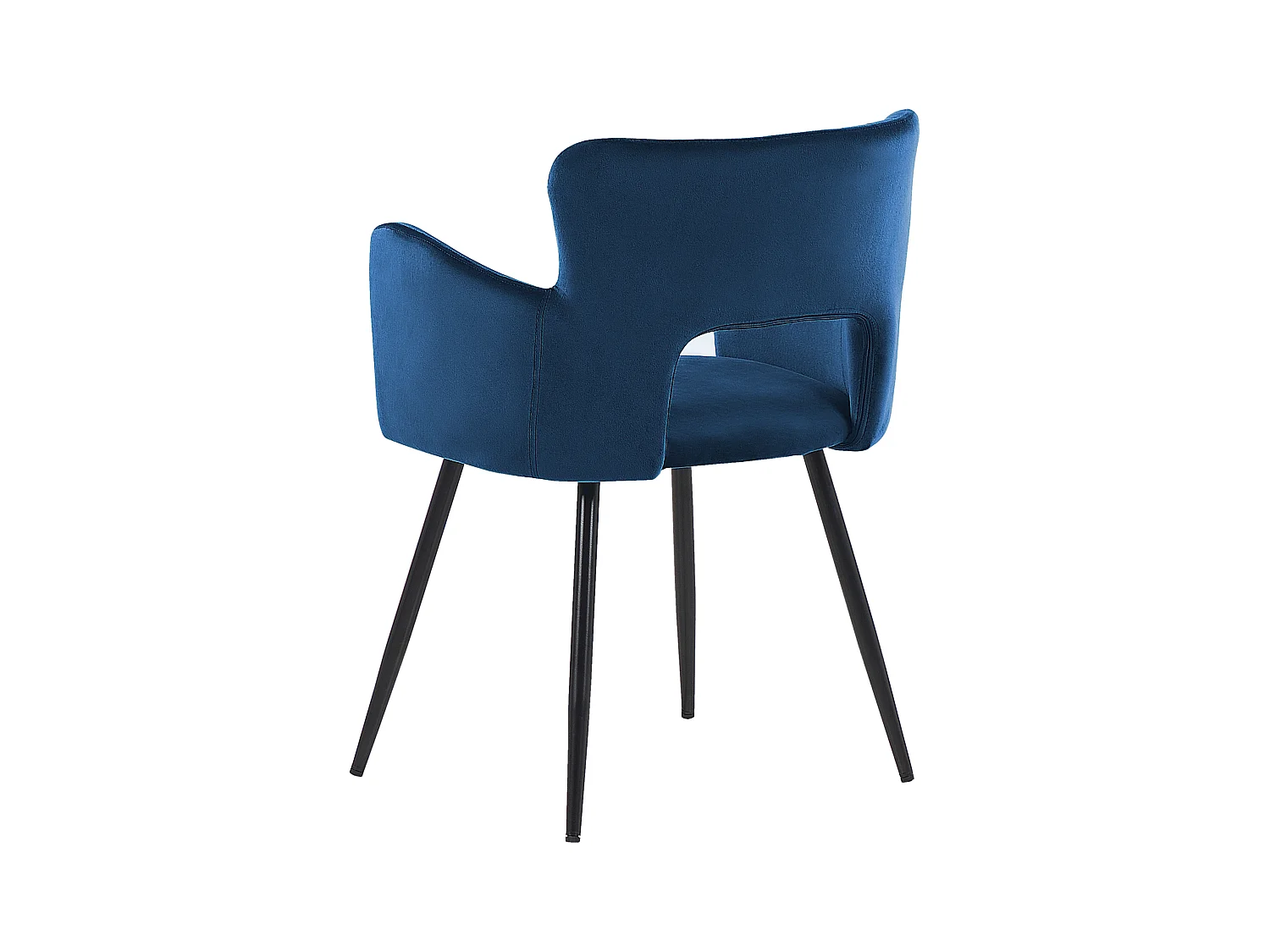 Lot de 2 chaises de salle à manger SANILAC Velours Bleu marine