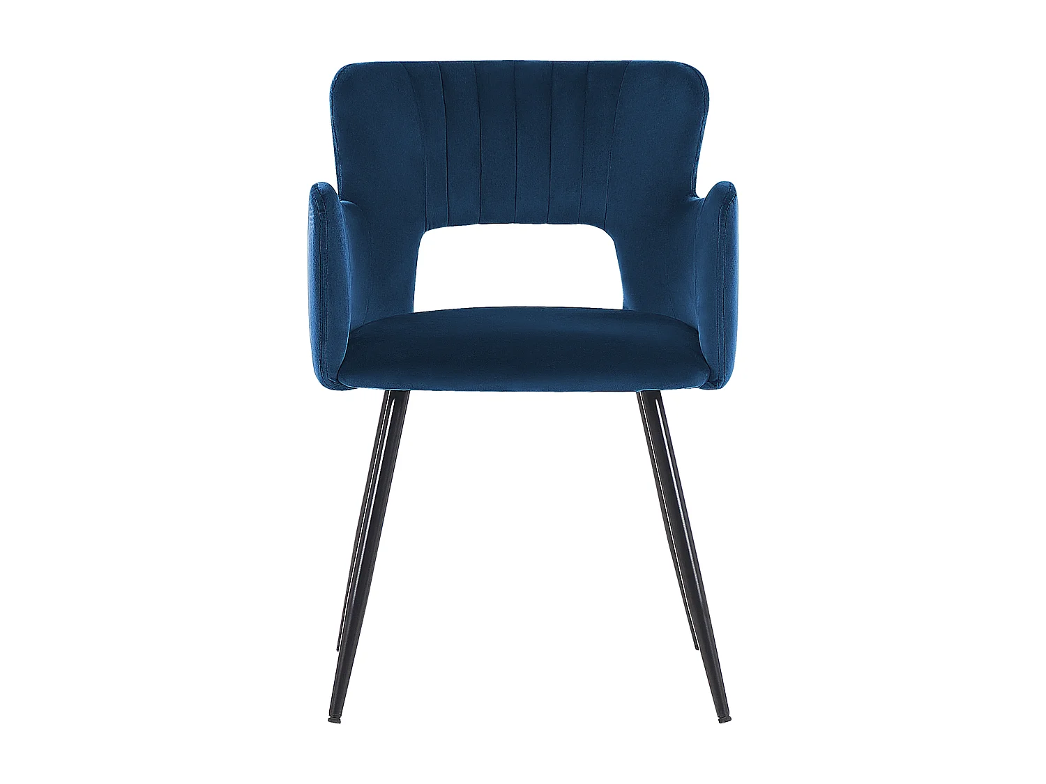 Set van 2 eetkamerstoelen SANILAC Fluweel Marineblauw