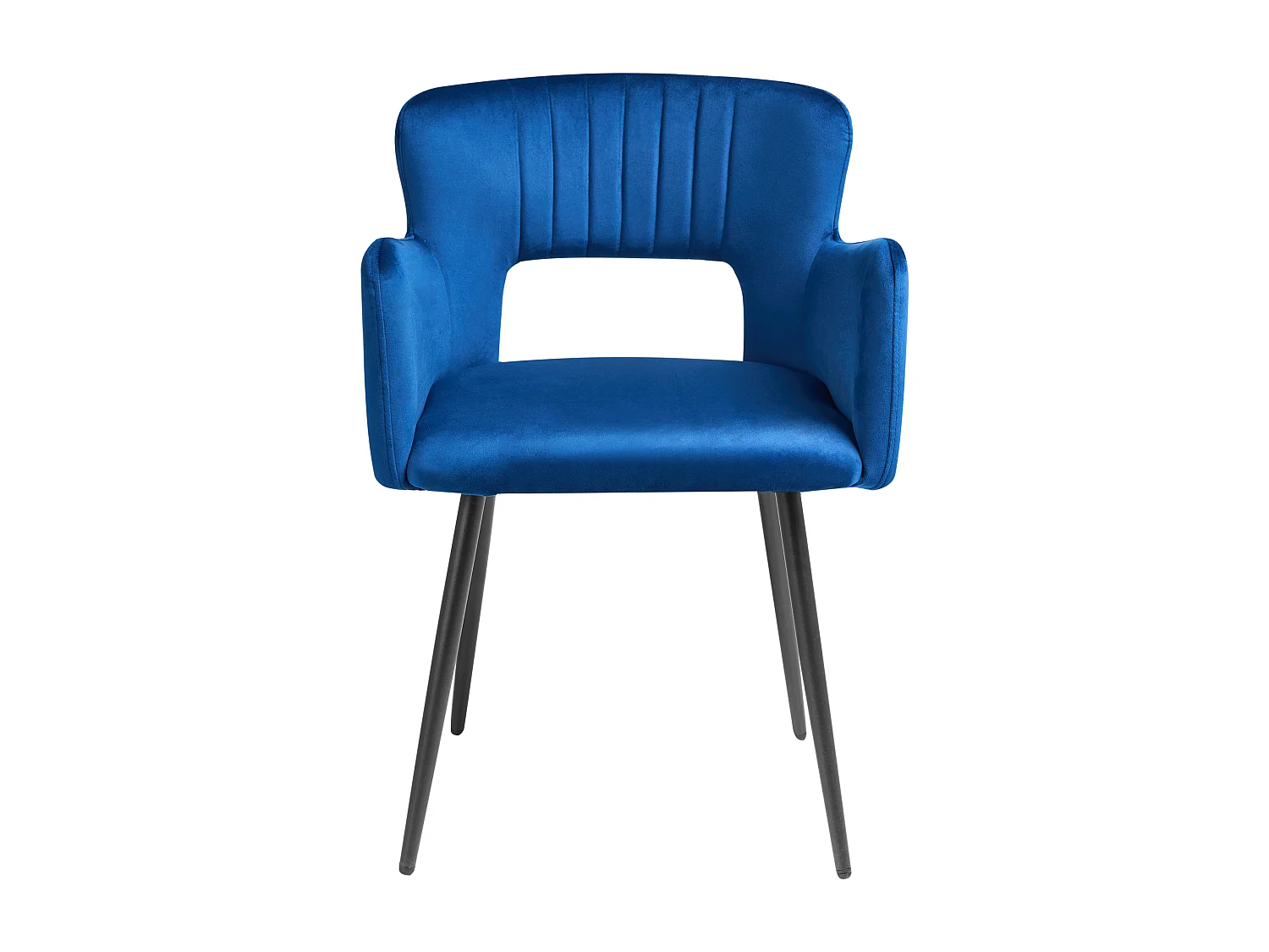 Set van 2 eetkamerstoelen SANILAC Fluweel Marineblauw
