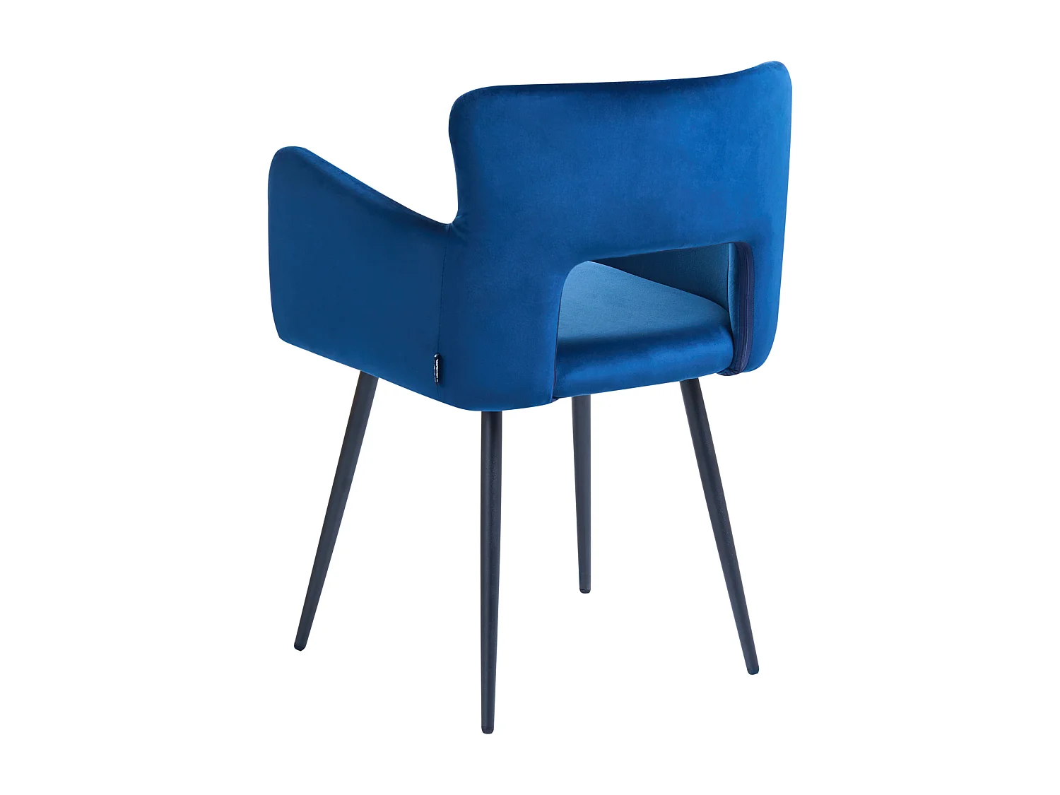 Set van 2 eetkamerstoelen SANILAC Fluweel Marineblauw
