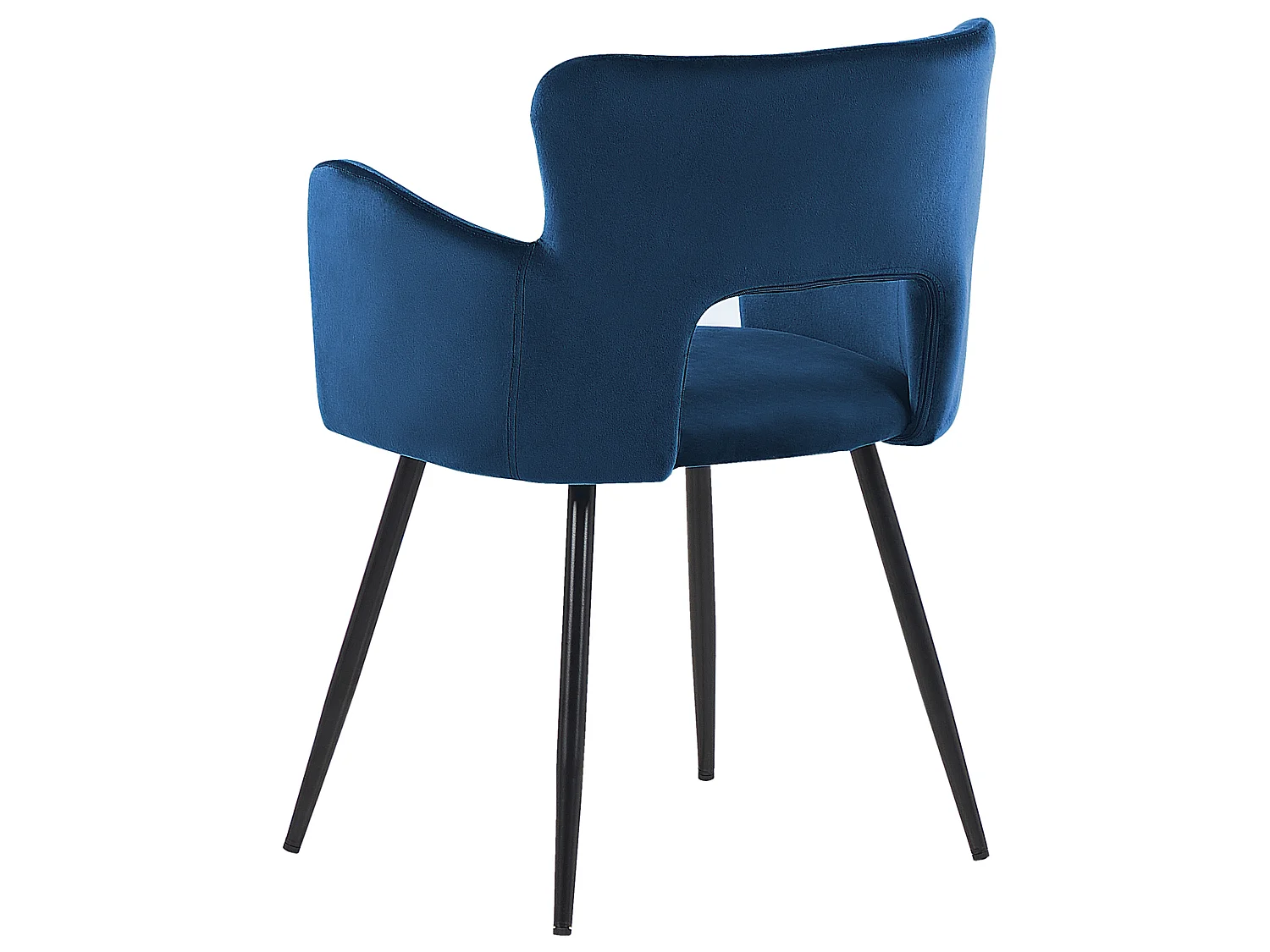 Esszimmerstuhl 2er Set SANILAC Samtstoff Marineblau