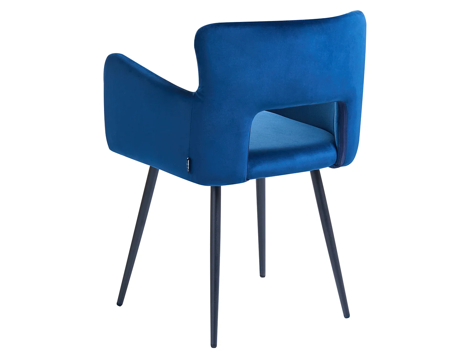Esszimmerstuhl 2er Set SANILAC Samtstoff Marineblau