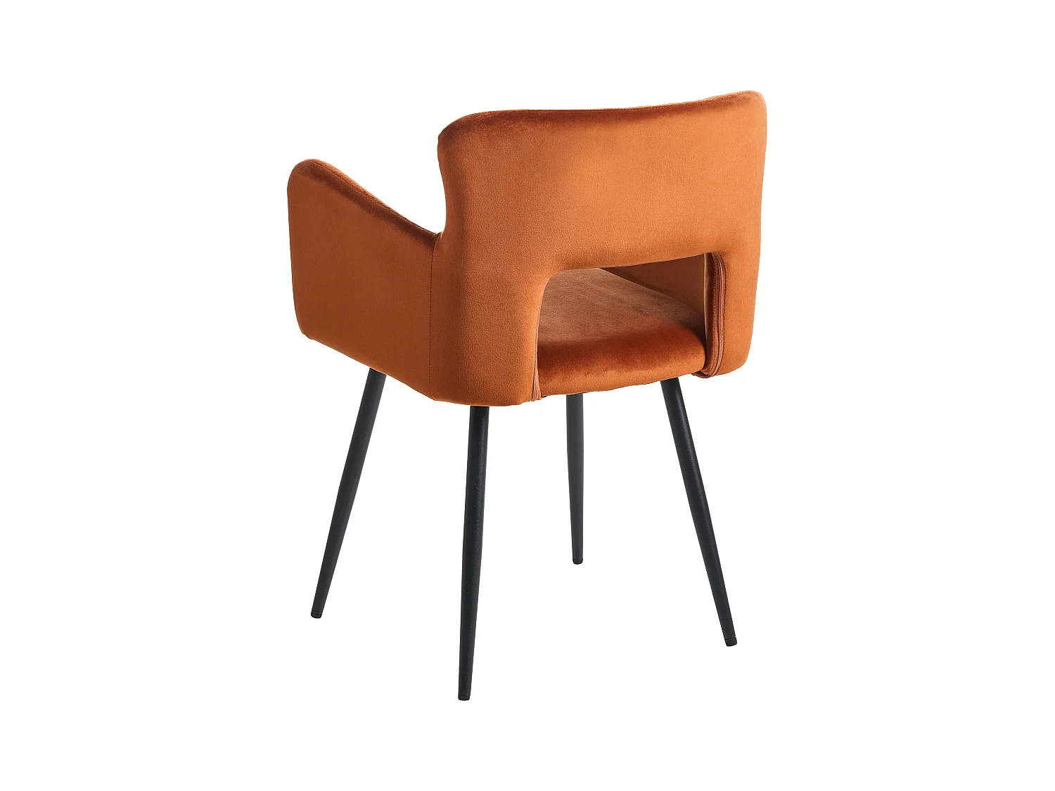 Zestaw 2 krzeseł do jadalni SANILAC Welur Pomarańczowy