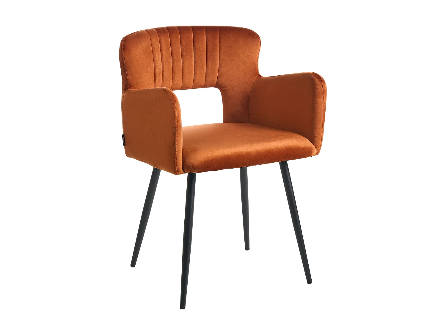 Set van 2 eetkamerstoelen SANILAC Fluweel Oranje